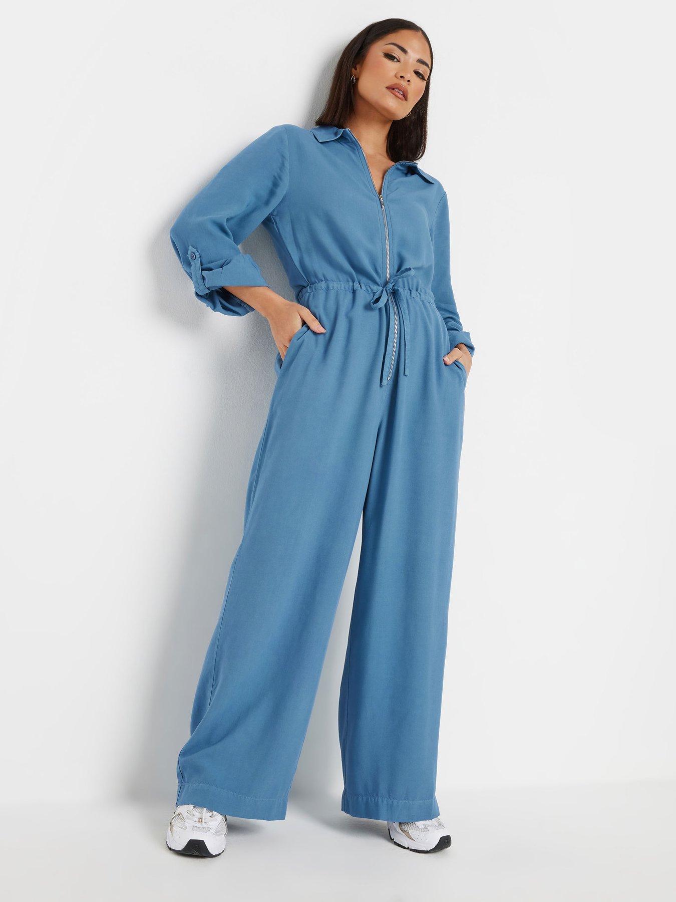  image of pixiegirl-acid-wash-jumpsuit-blue