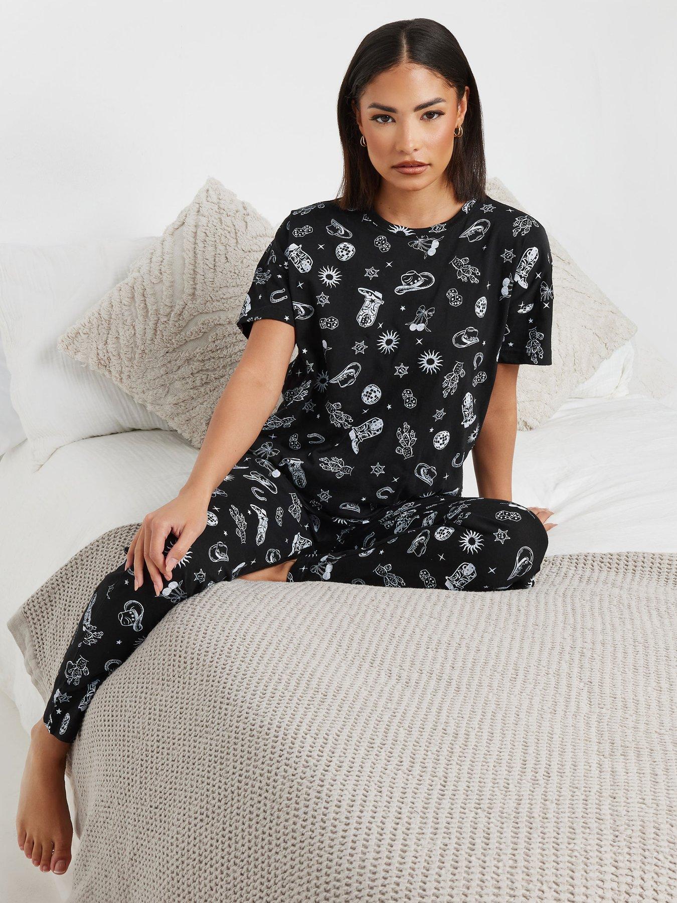 undefined Cowboy Tapered Pj Set - Black