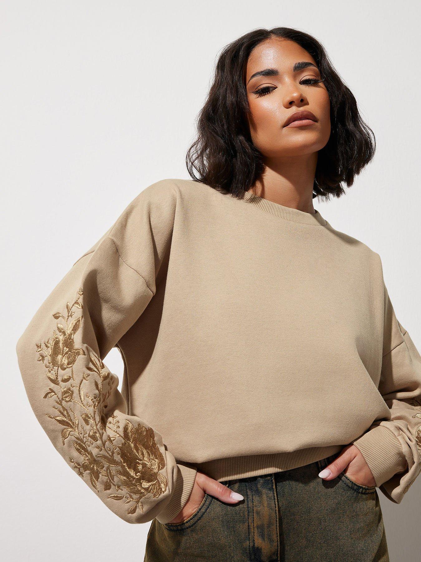 pixiegirl-embellished-sleeve-sweatshirt