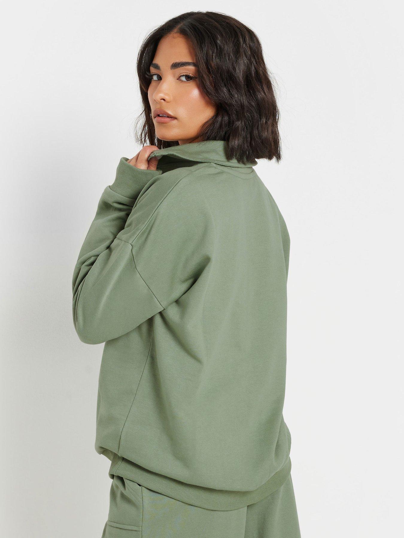 Image 2 of 4 of PixieGirl Quarter Zip Sweatshirt - Green