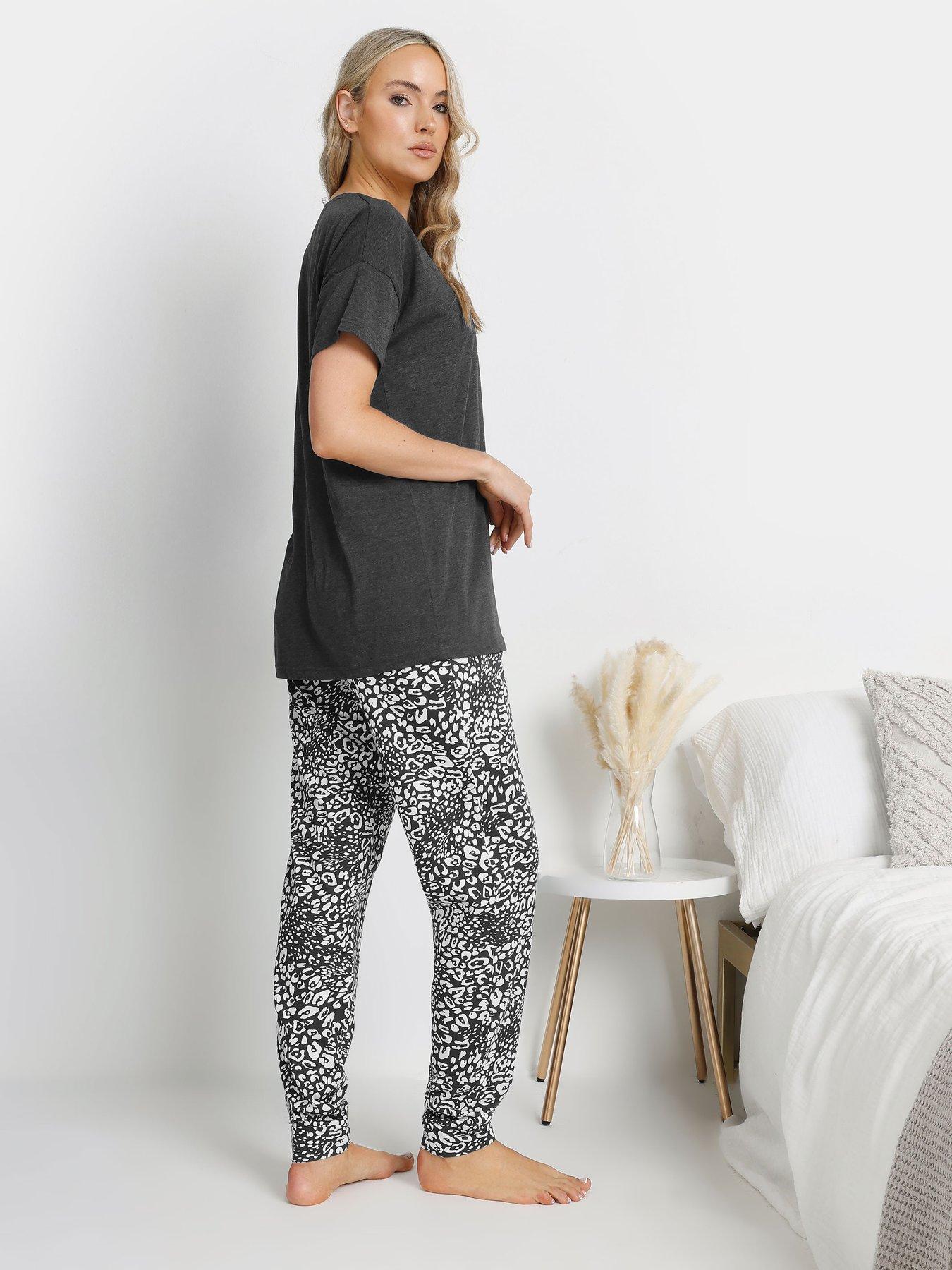  image of long-tall-sally-wild-night-in-cuffed-pj-set-grey