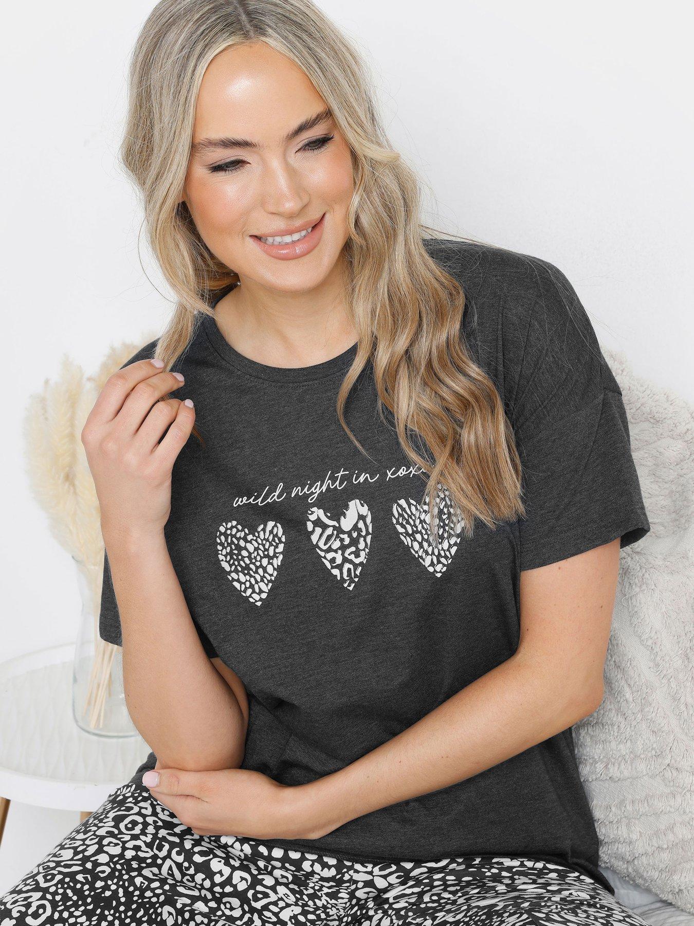  image of long-tall-sally-wild-night-in-cuffed-pj-set-grey