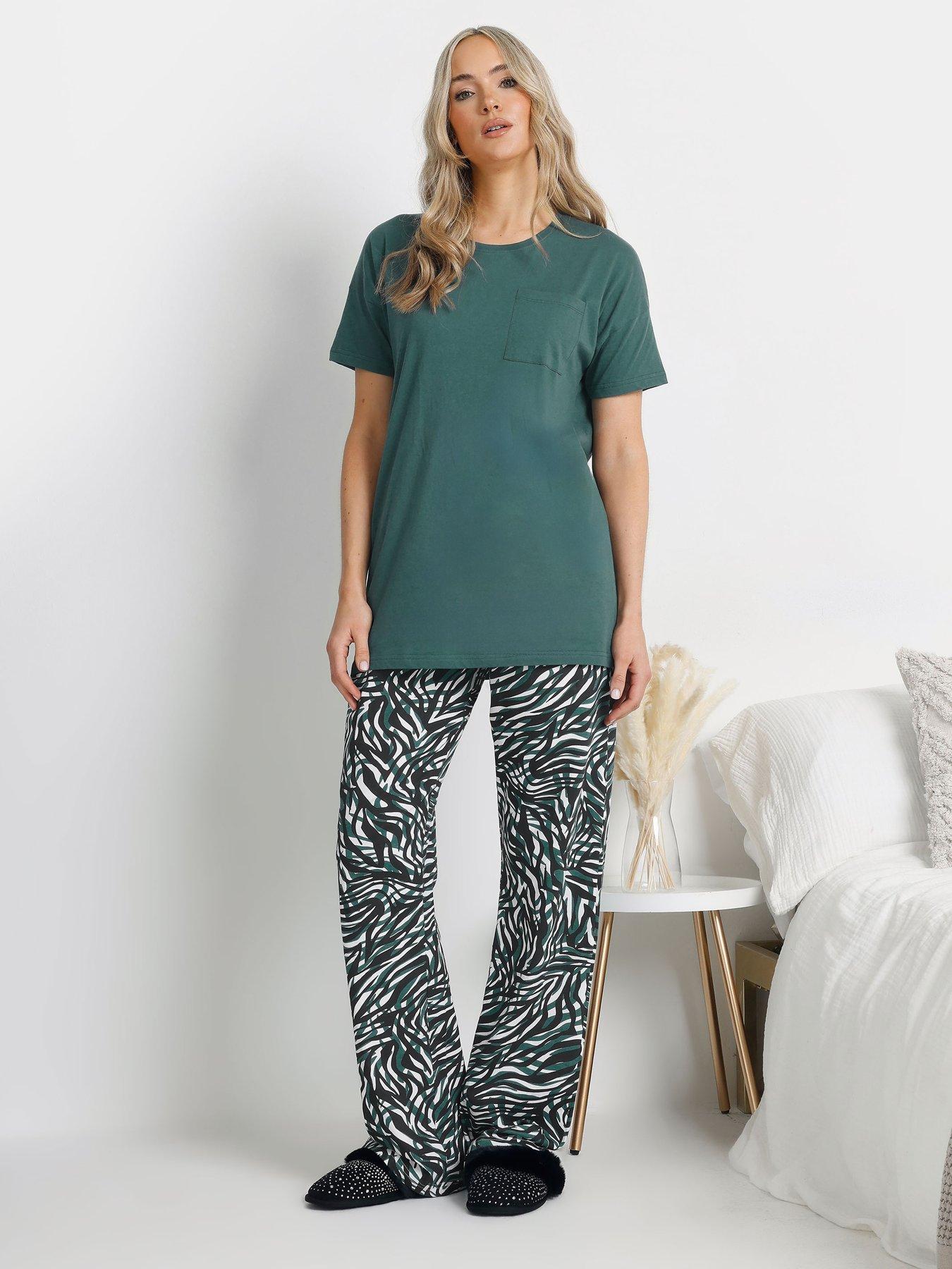 undefined Zebra Wide Leg Pj Set