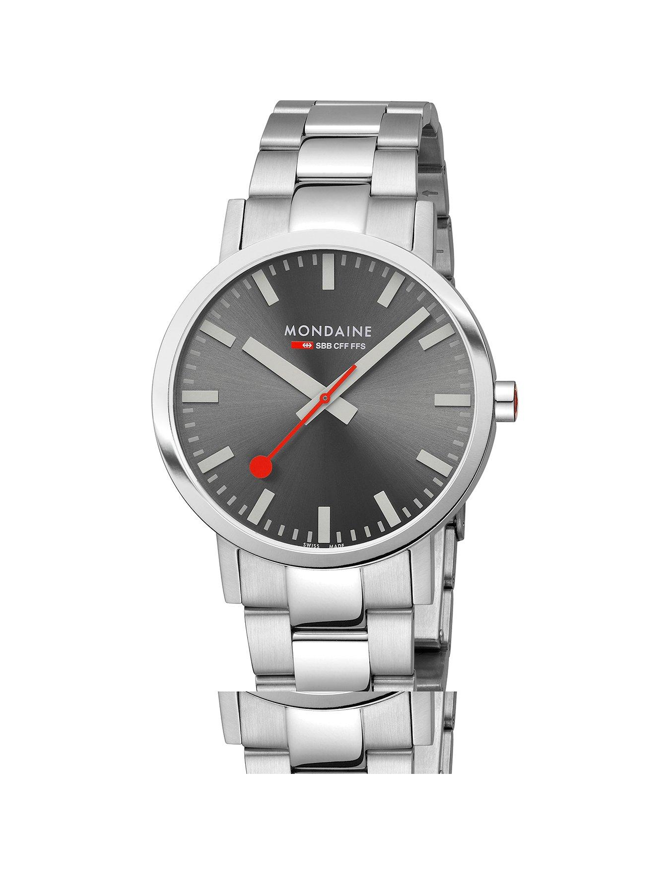  image of mondaine-mens-40mm-classic-stainless-steel-strap-watch