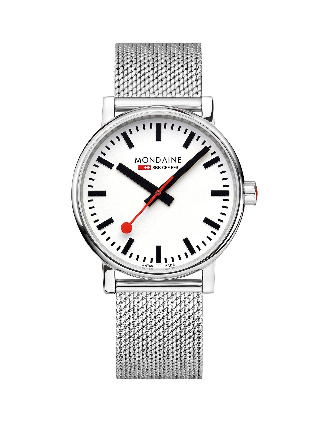 mondaine-mens-40mm-evo2-stainless-mesh-strap-watch