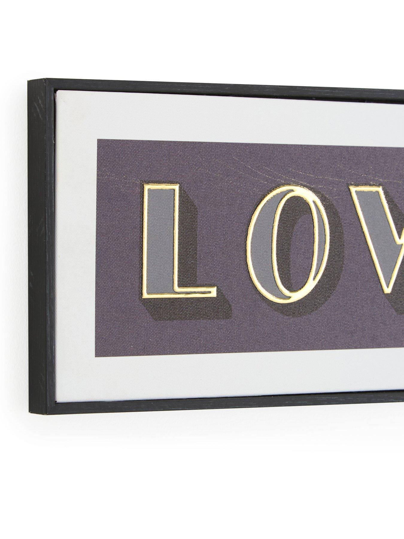  image of very-home-love-you-bye-slogan-printed-canvas-15x80cm-fscreg-certified