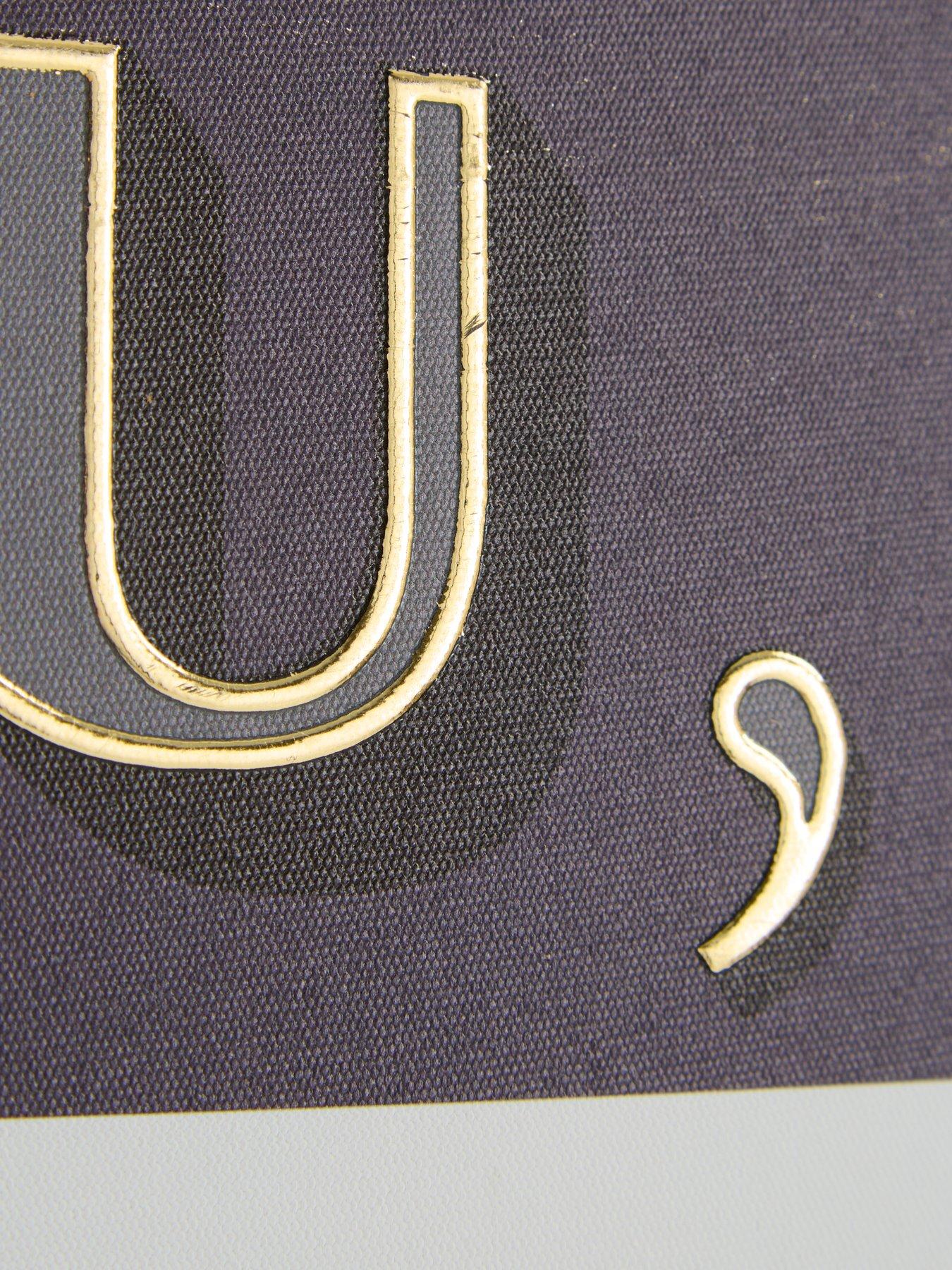  image of very-home-love-you-bye-slogan-printed-canvas-15x80cm-fscreg-certified