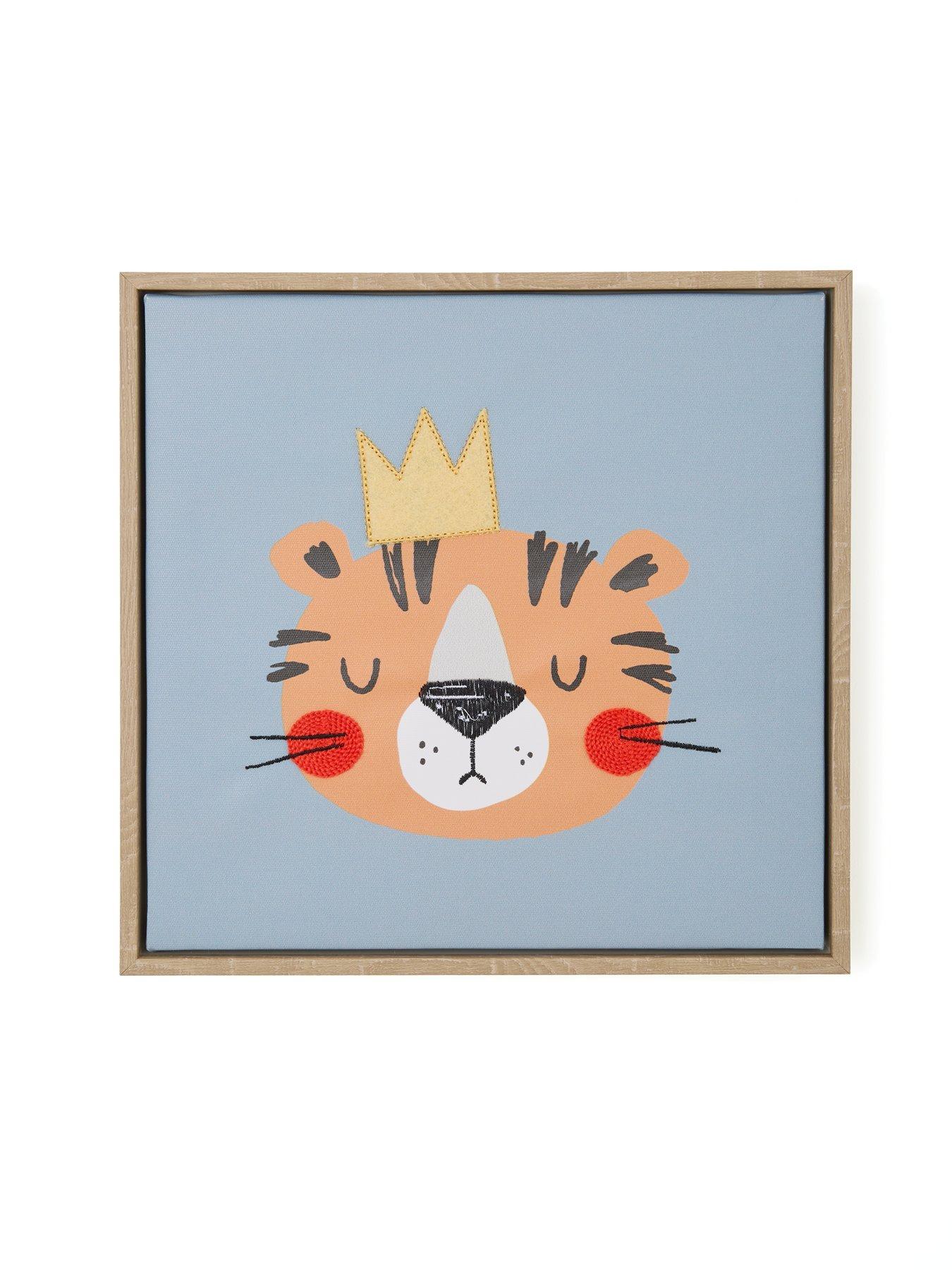 Image 3 of 7 of Very Home Set of 3 Animal Canvas with Embroidery 25x25cm - FSC&reg;Certified
