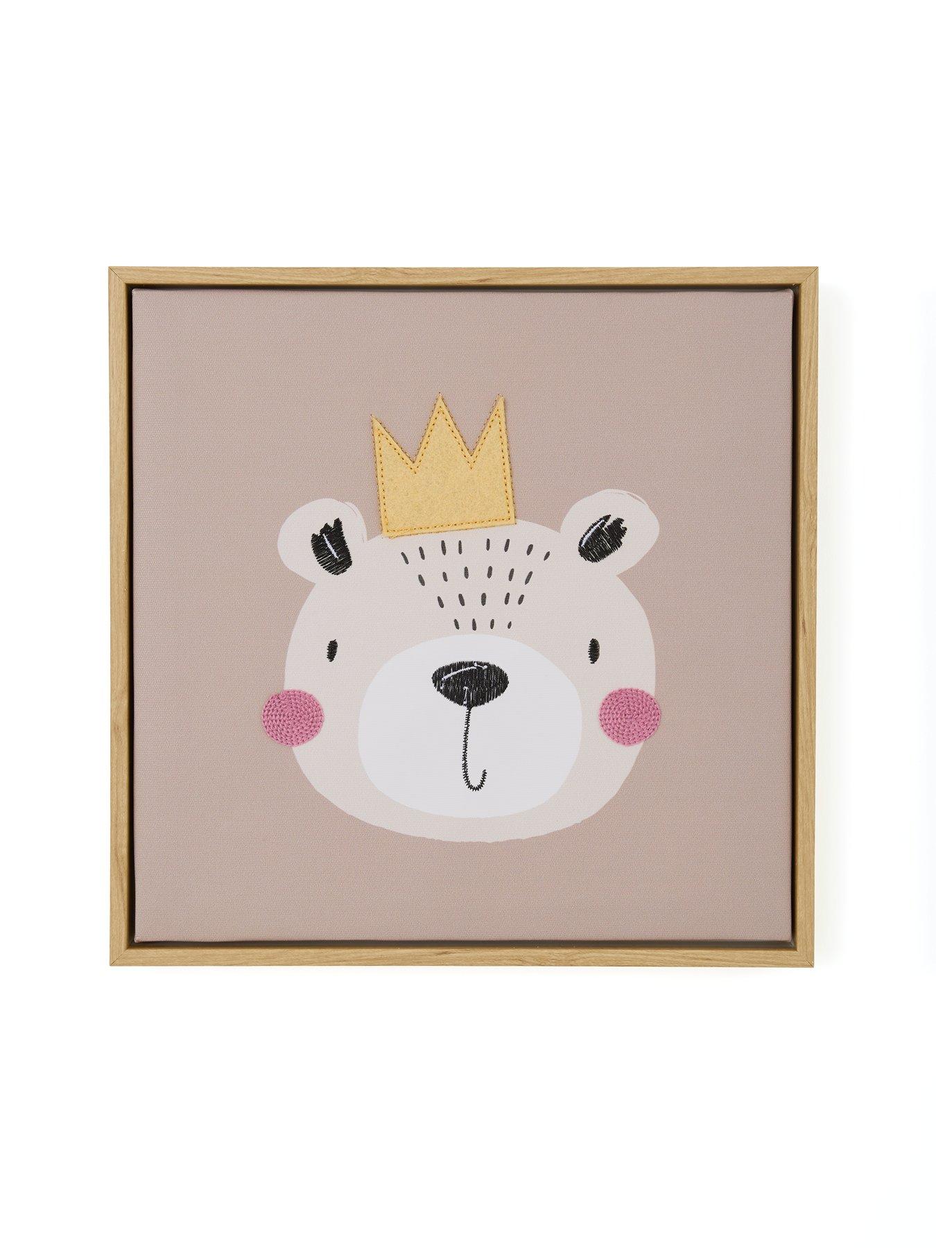 Image 5 of 7 of Very Home Set of 3 Animal Canvas with Embroidery 25x25cm - FSC&reg;Certified