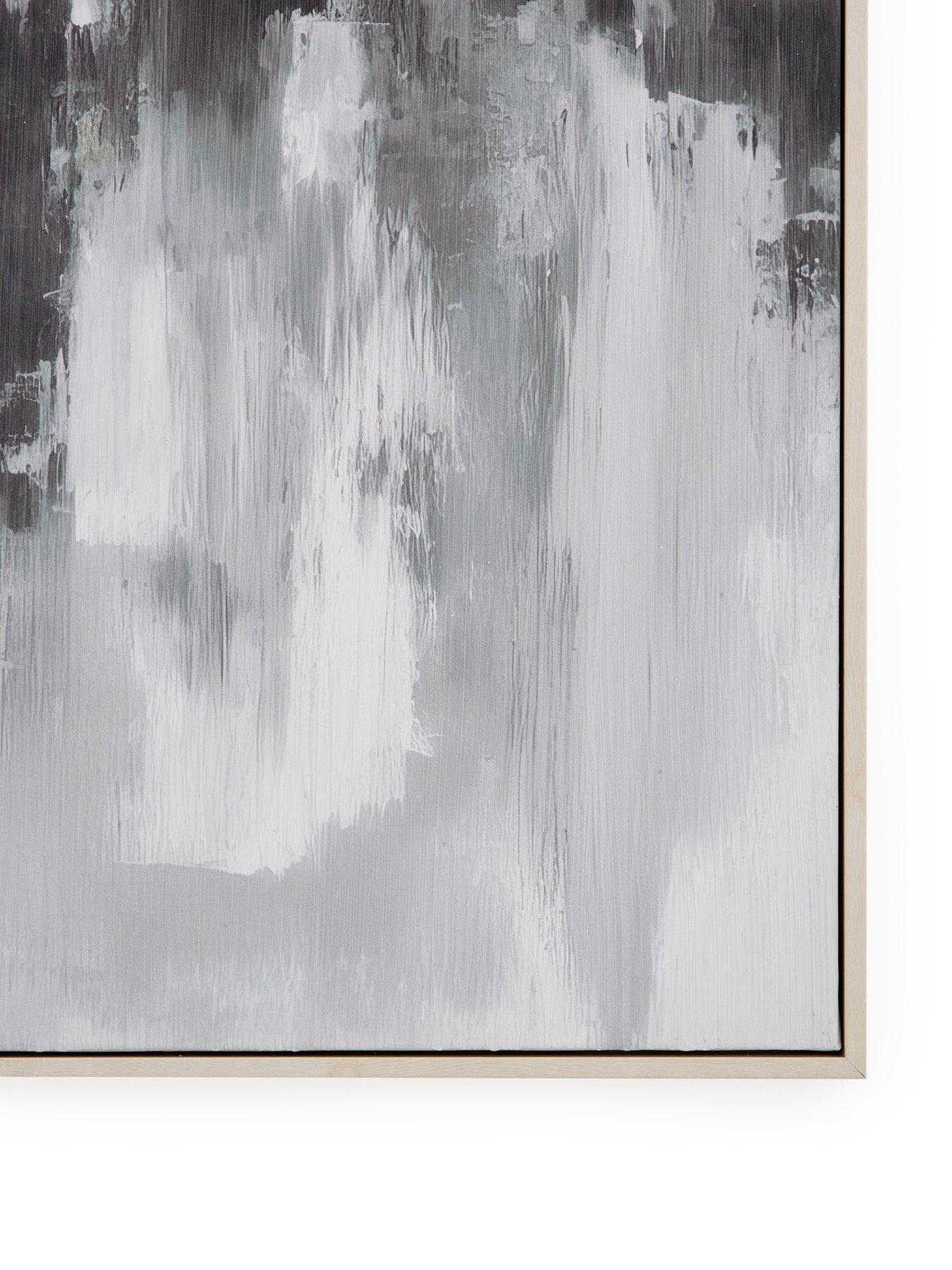 Image 6 of 6 of Very Home Grey Abstract Textured Capped Canvas with Gold Leaf 76x100cm - FSC&reg; Certified