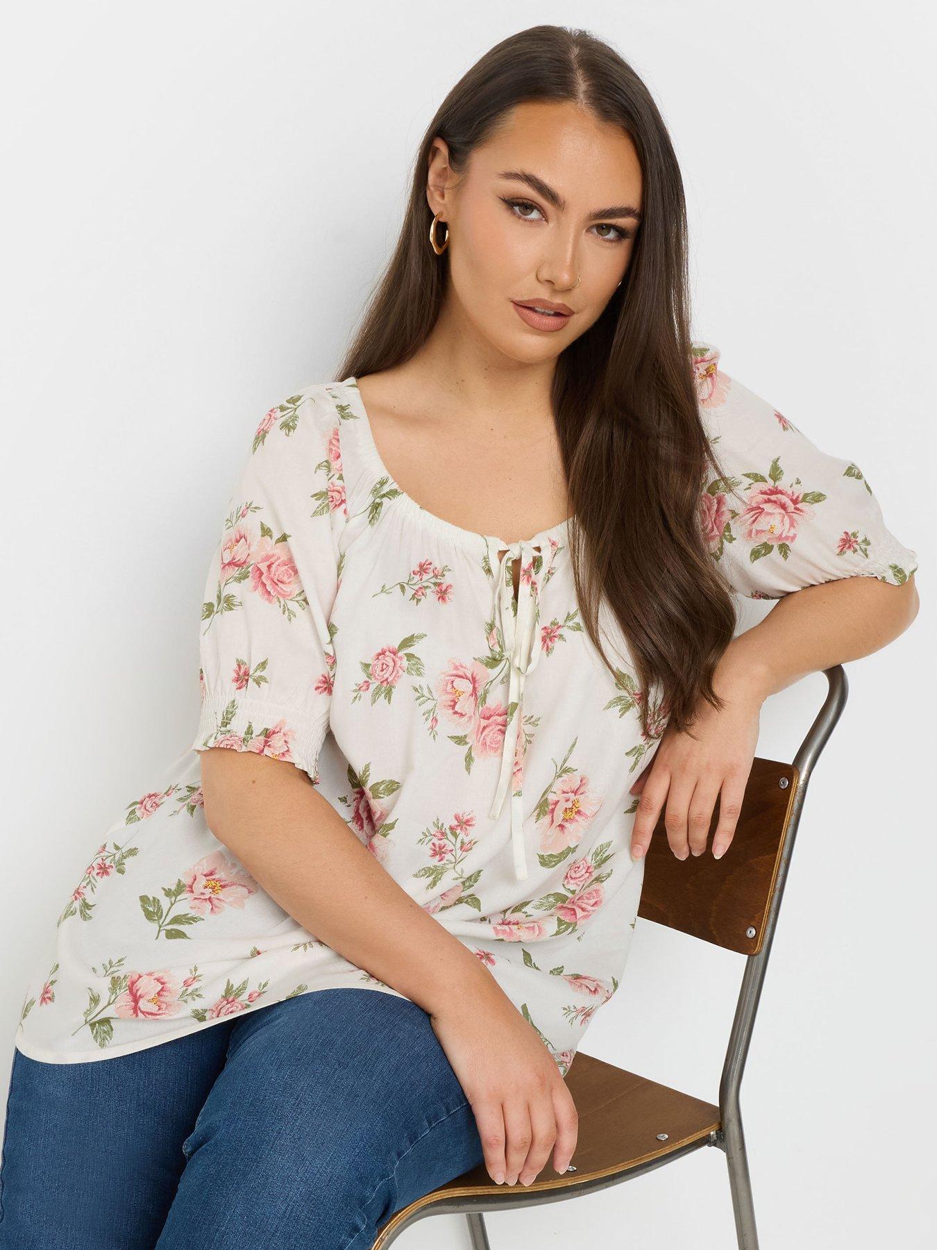undefined Curve Boho Top - Pink