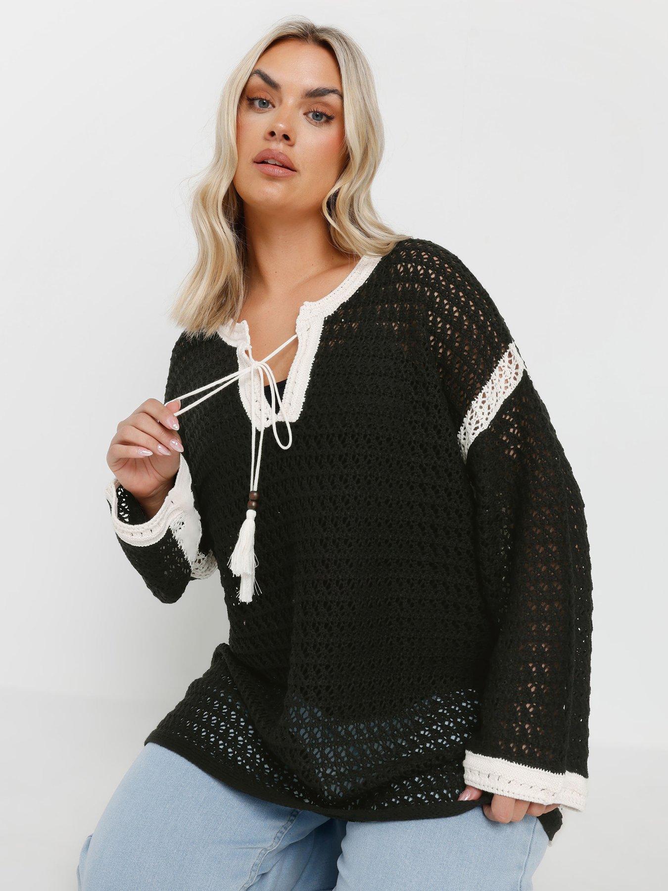 undefined Curve Tipped Edge Tunic - Black