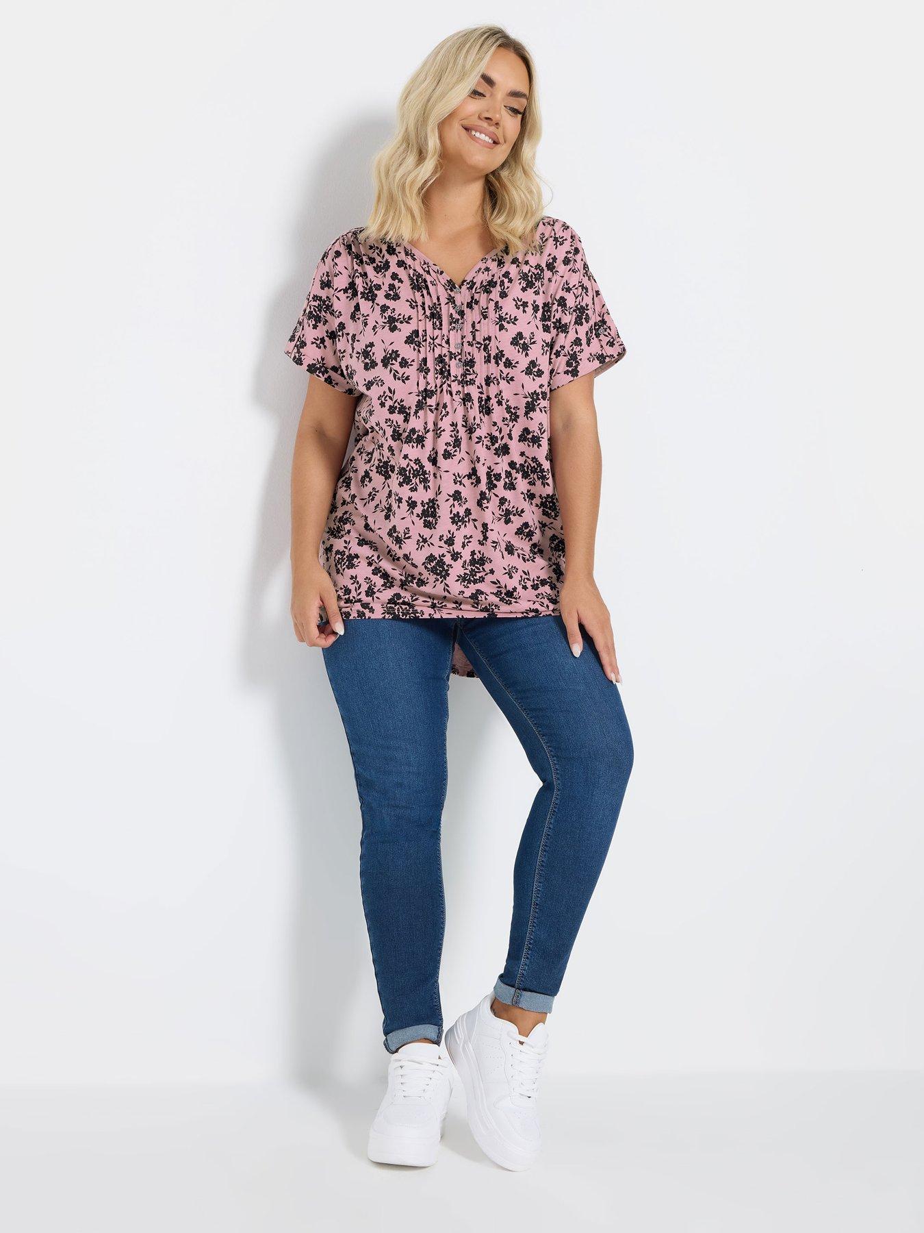  image of yours-curve-2-pack-pintuck-blouse-multi