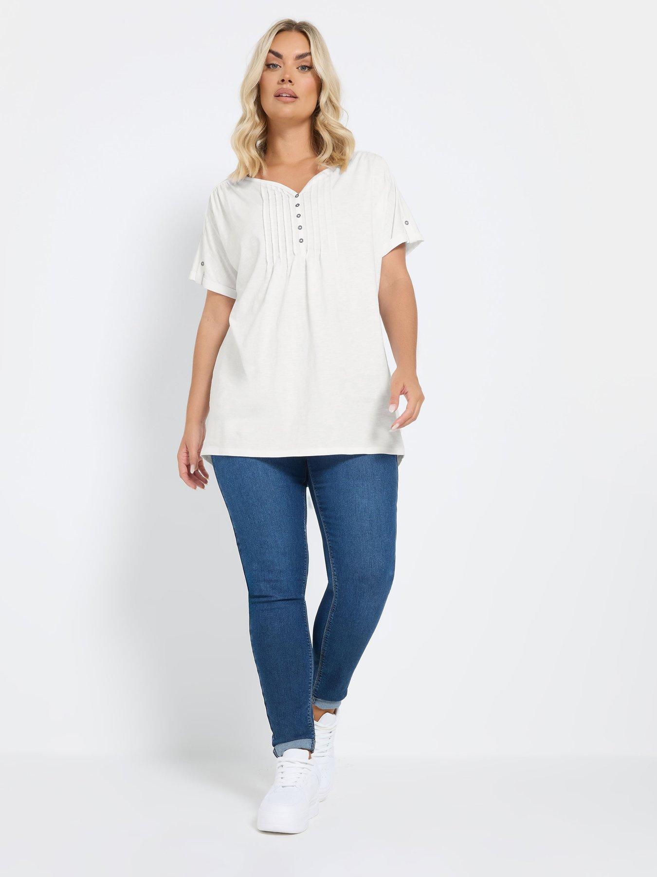 image of yours-curve-2-pack-pintuck-blouse-multi