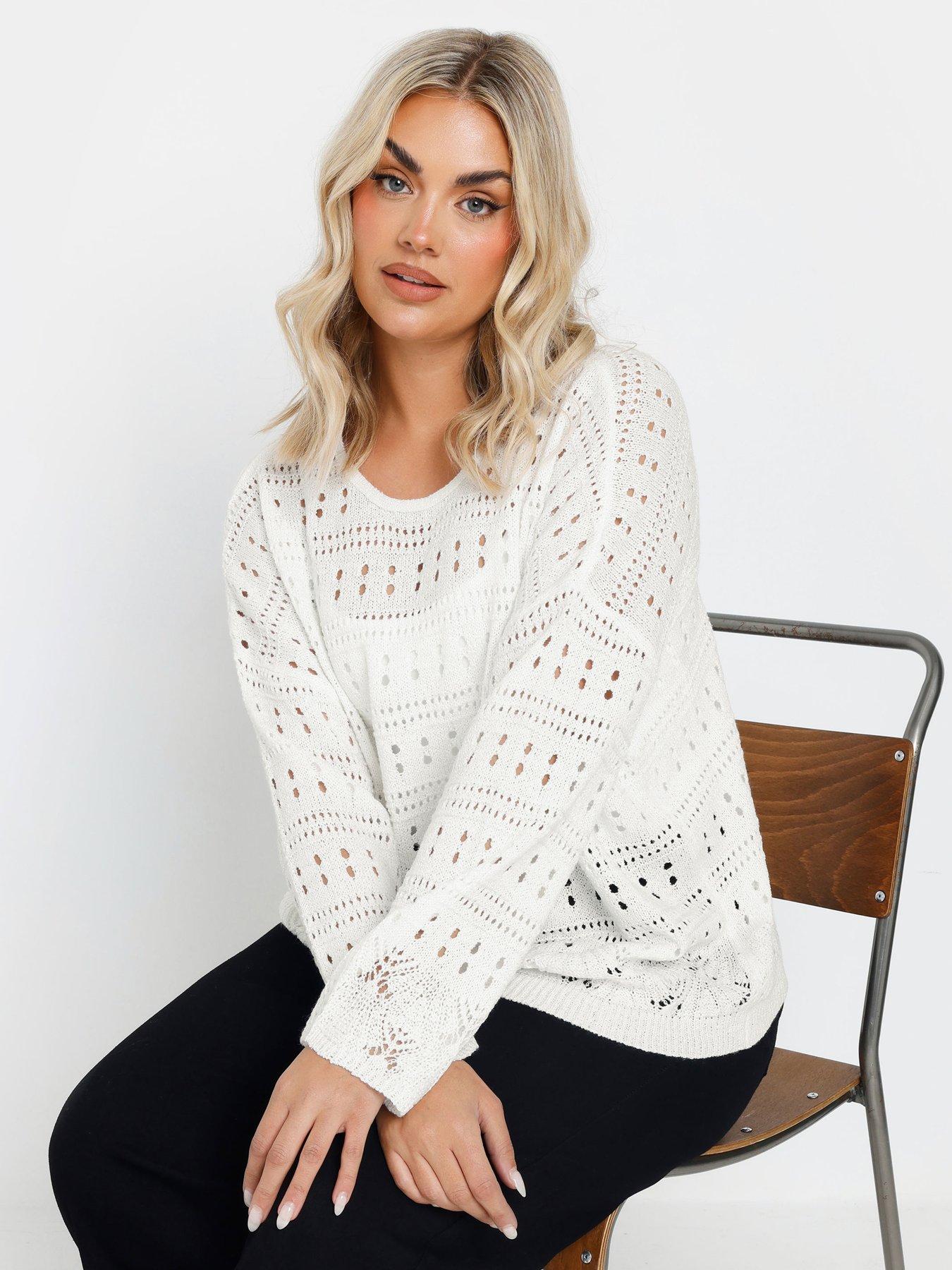 yours-curve-pointelle-stitch-jumper-ivory