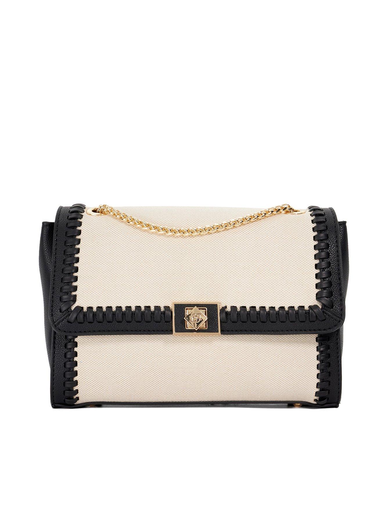 dune-london-diligently-chain-handle-canvas-shoulder-bag-black