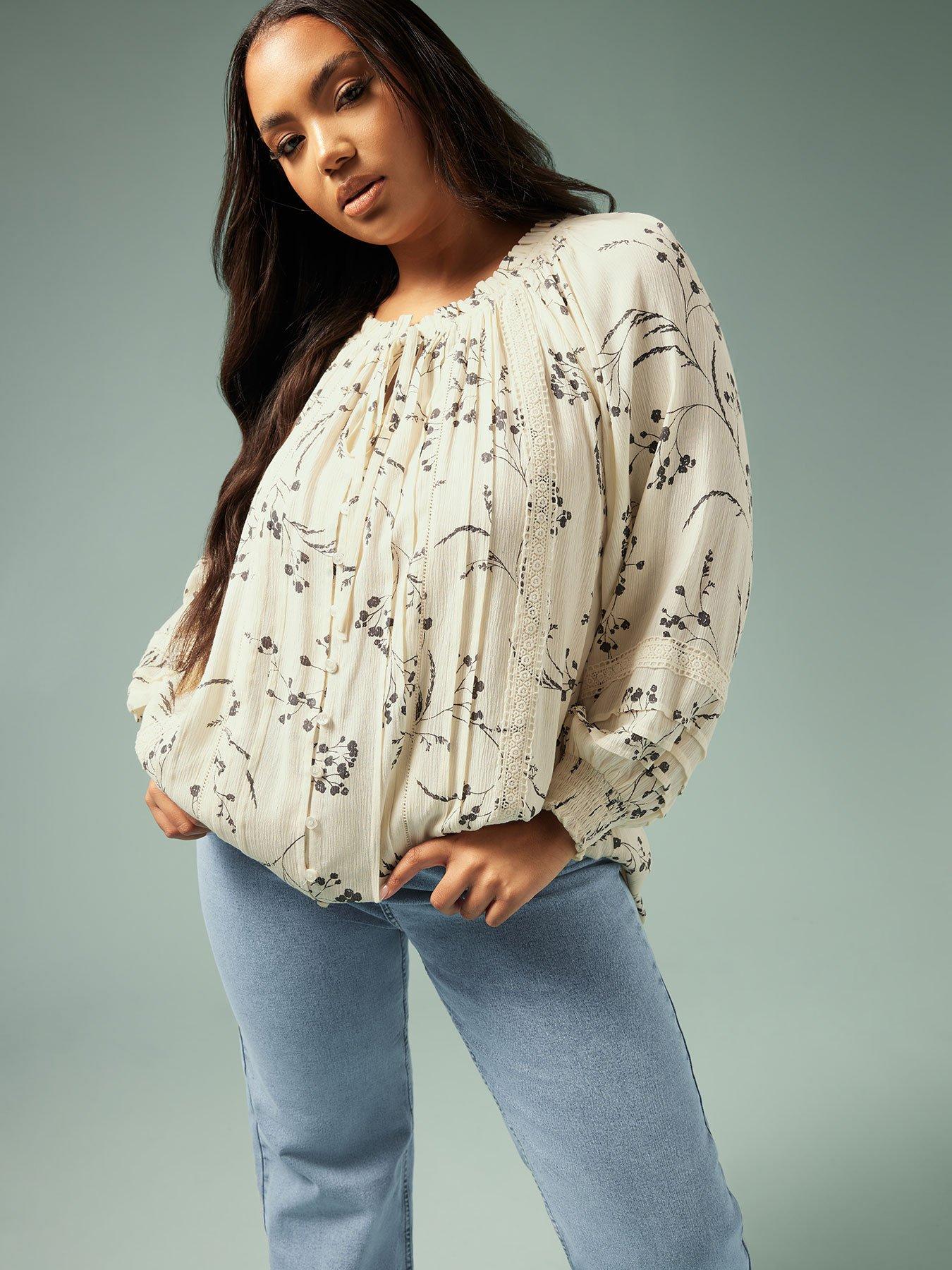  image of yours-curve-boho-pintuck-blouse-white