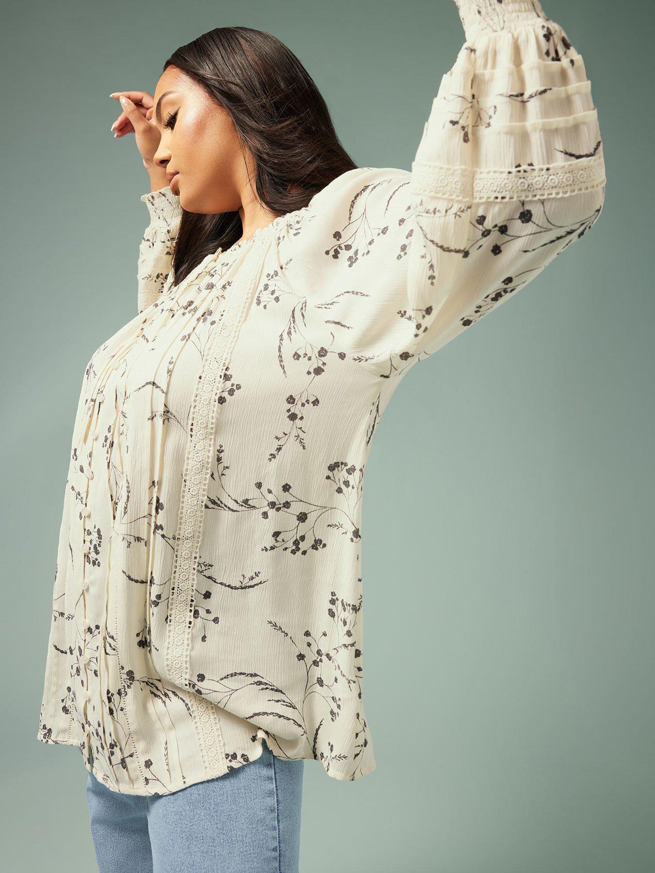  image of yours-curve-boho-pintuck-blouse-white
