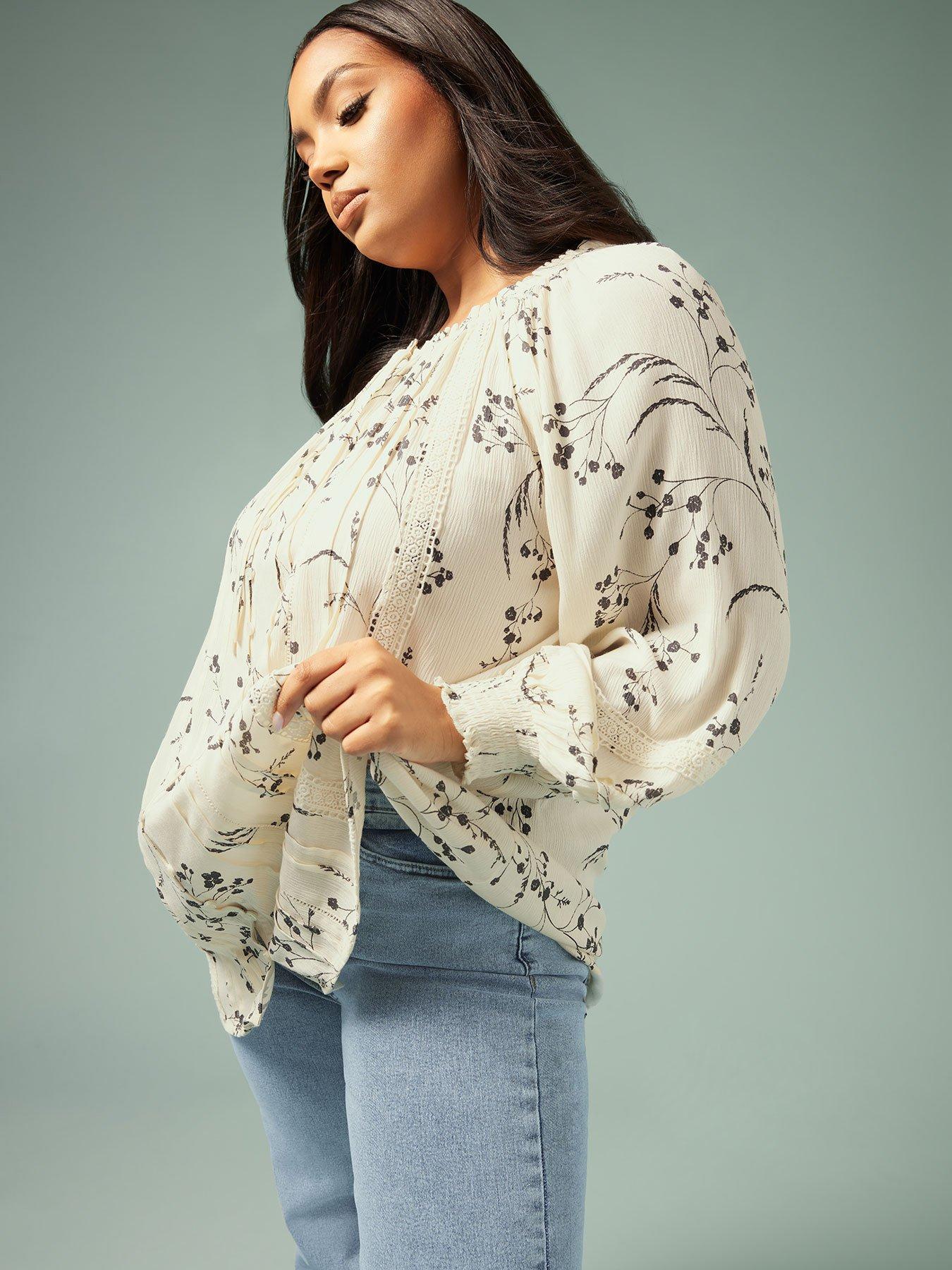  image of yours-curve-boho-pintuck-blouse-white