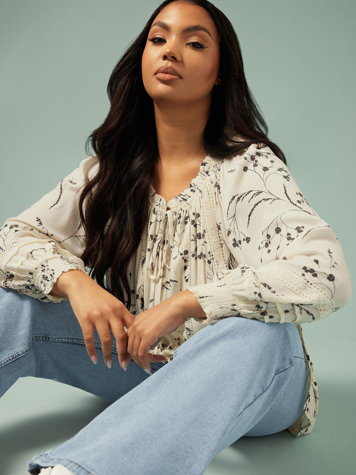  image of yours-curve-boho-pintuck-blouse-white