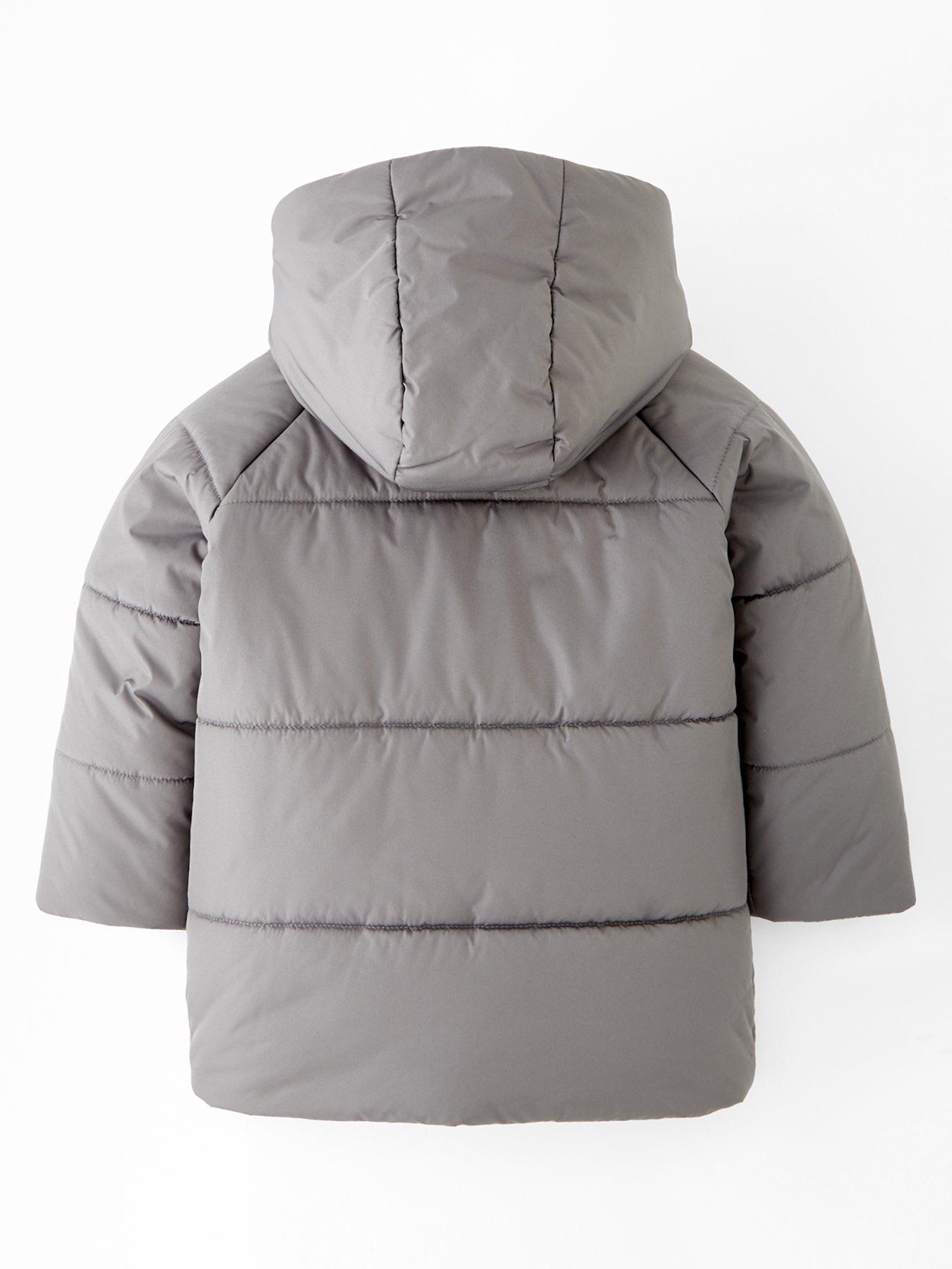 back image of mini-v-by-very-boys-hooded-padded-coat-grey