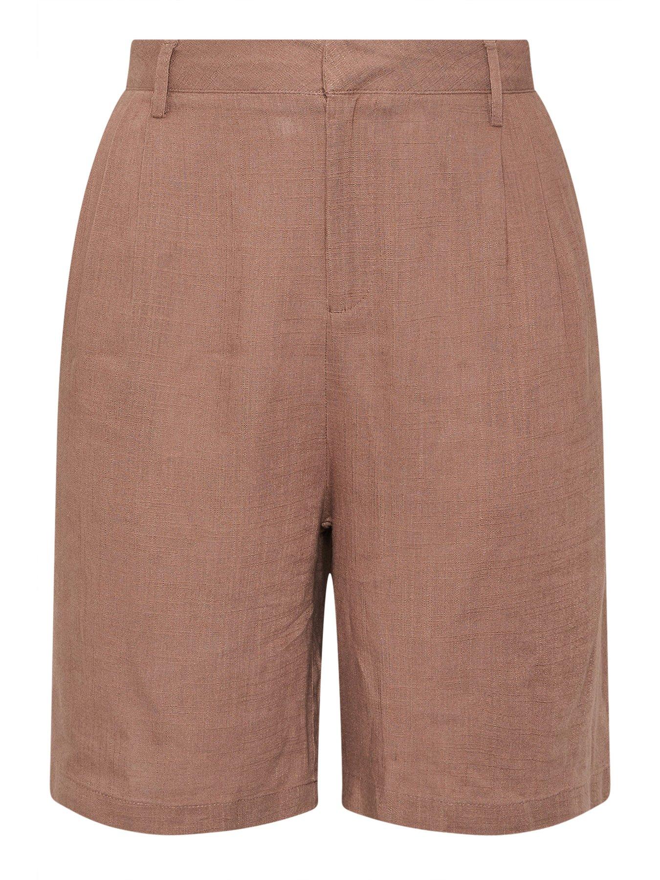  image of yours-curve-linen-bermuda-short-pink