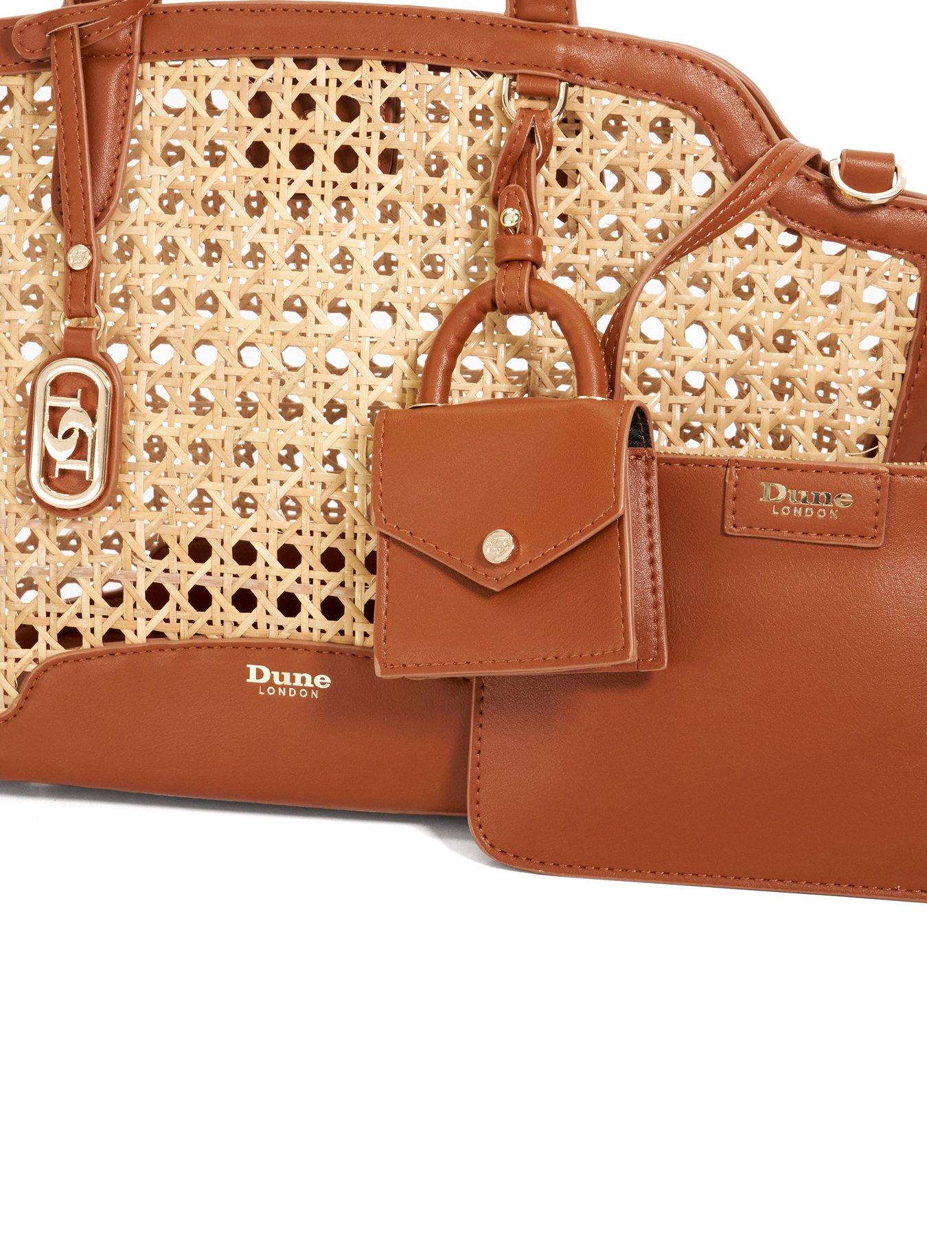  image of dune-london-dinidecided-long-handle-shoulder-bag-natural-rattan