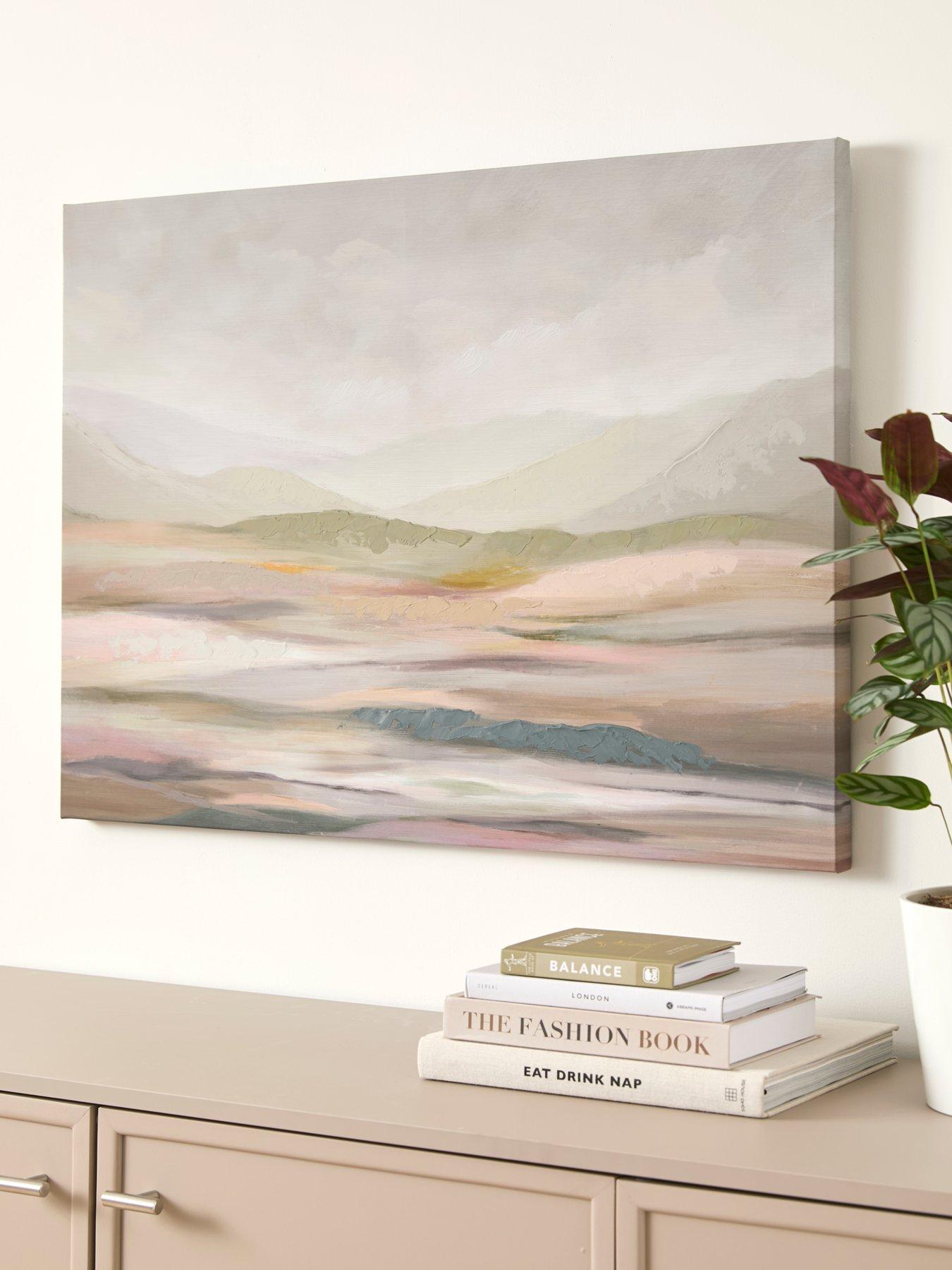 undefined Foggy Landscape Printed Canvas with Hand Paint 60x80cm - FSC® Certified