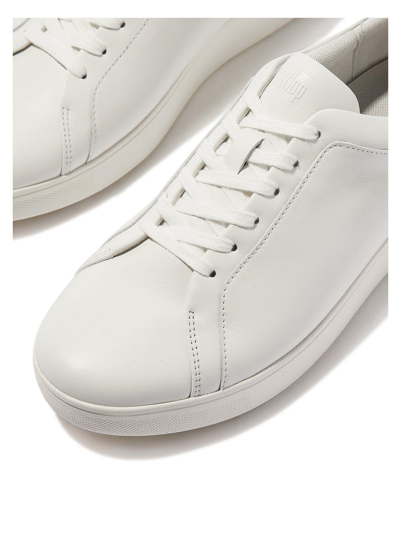  image of fitflop-rally-crystal-backtab-leather-trainer-white