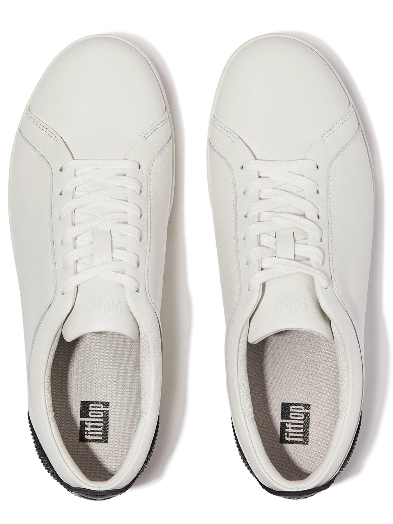 image of fitflop-rally-crystal-backtab-leather-trainer-white