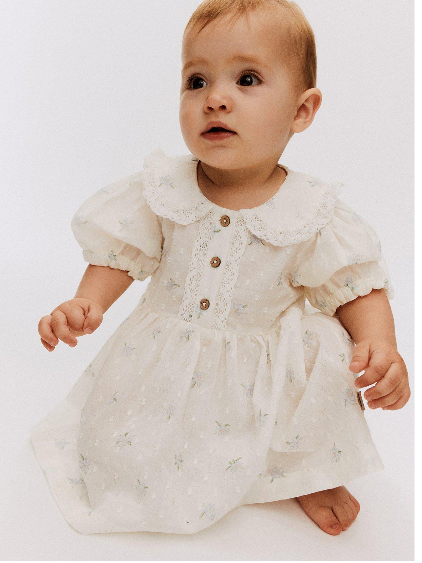 undefined Baby Girls Adele Short Sleeve Dress - Cream