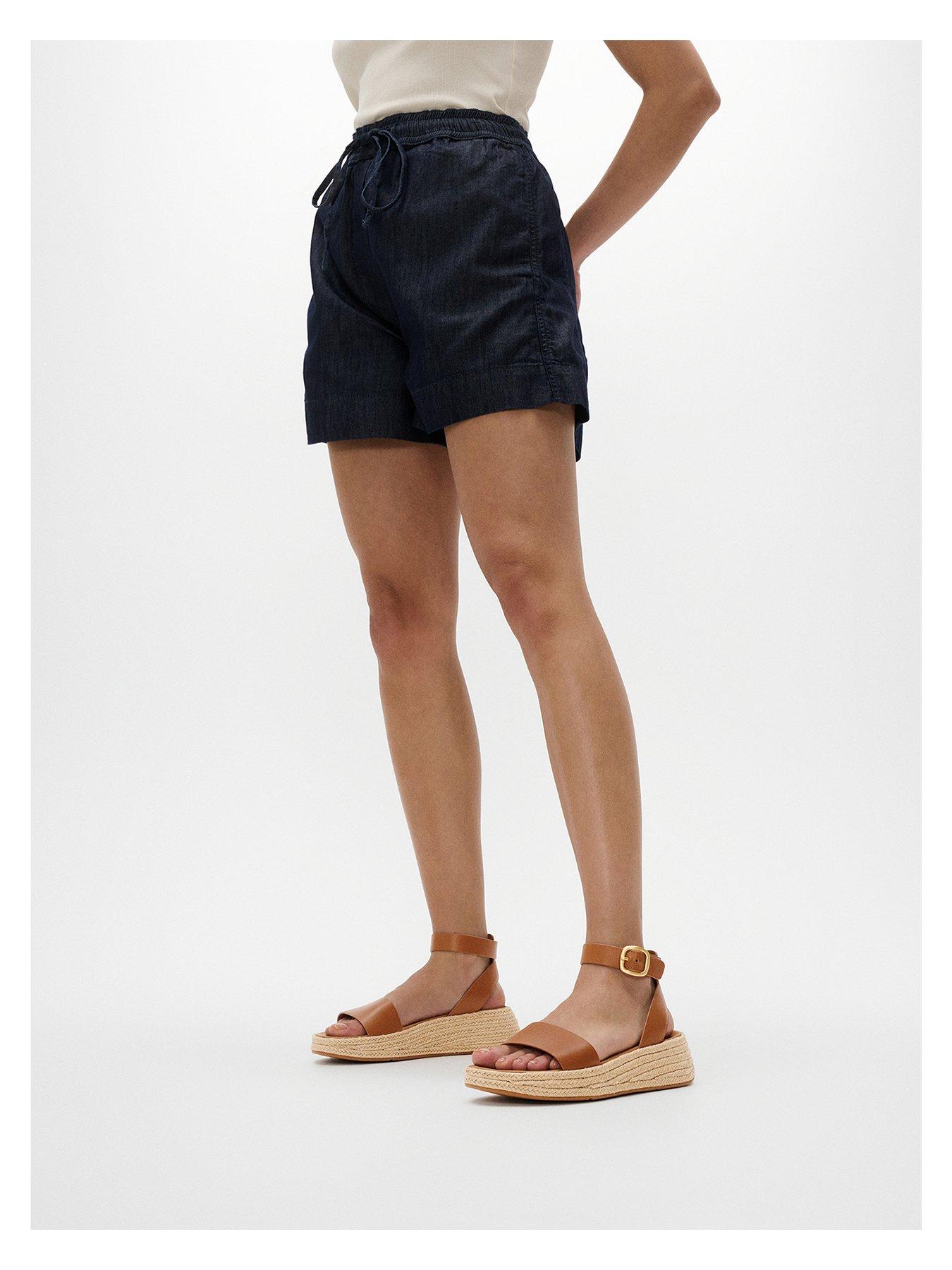 image of fitflop-f-mode-espadrille-leather-flatform-astrap-sandals-deep-tan