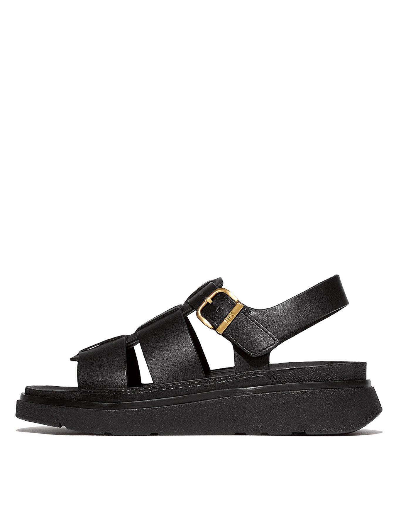 undefined Gen-ff Leather Fisherman Sandals - All Black