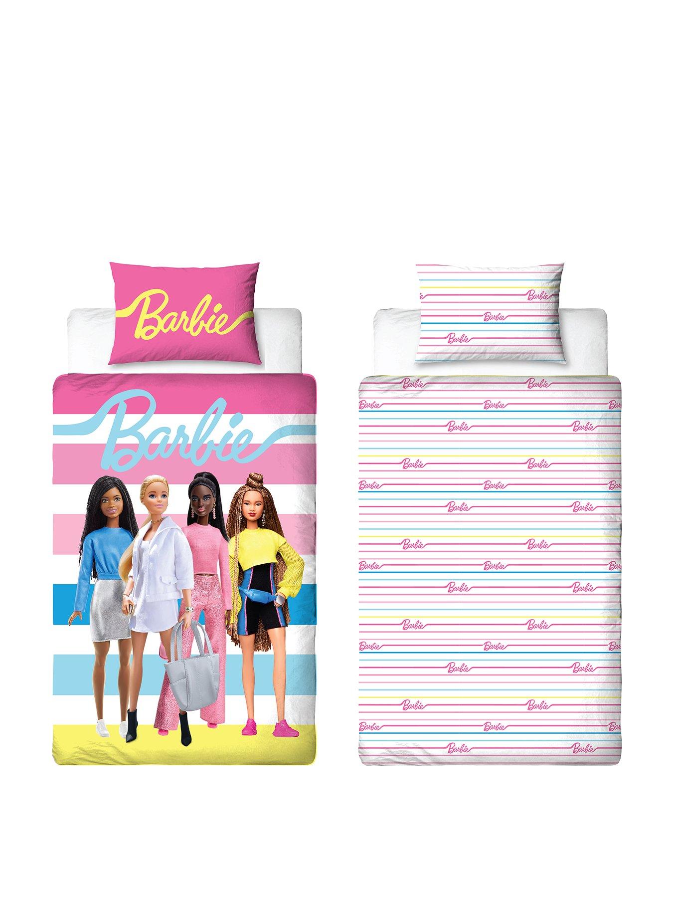  image of barbie-unboxed-panel-duvet-cover-set
