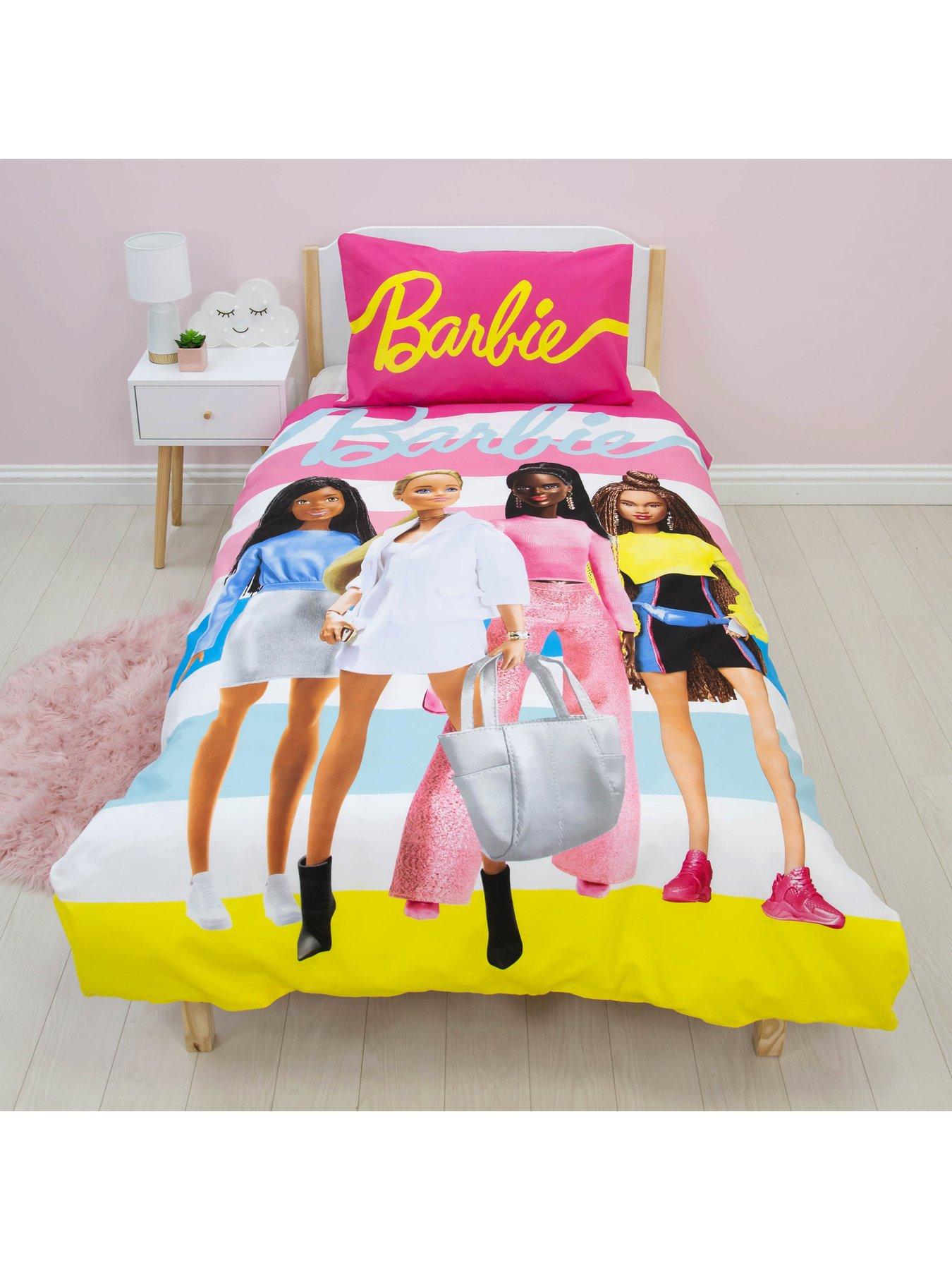  image of barbie-unboxed-panel-duvet-cover-set