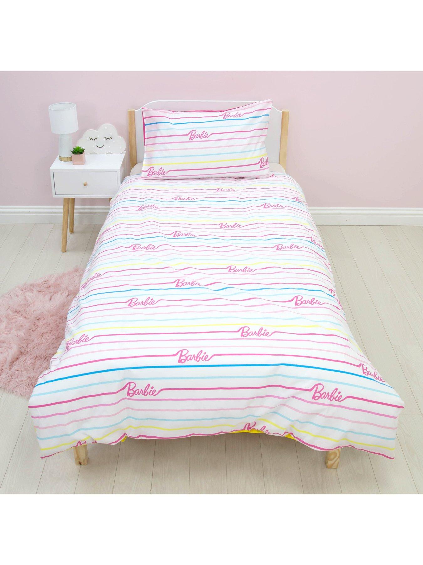  image of barbie-unboxed-panel-duvet-cover-set