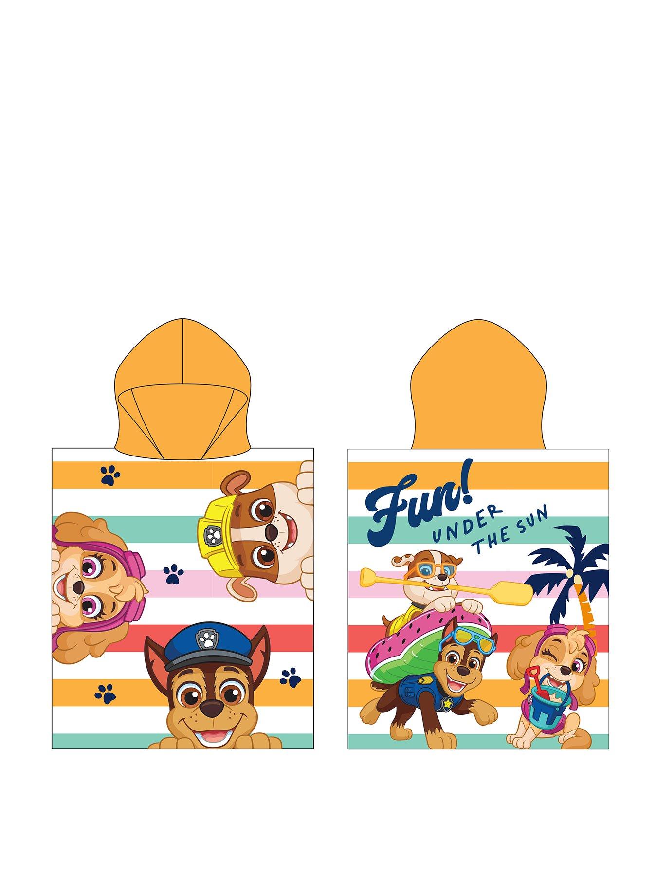 stillFront image of paw-patrol-sunny-100-cotton-poncho