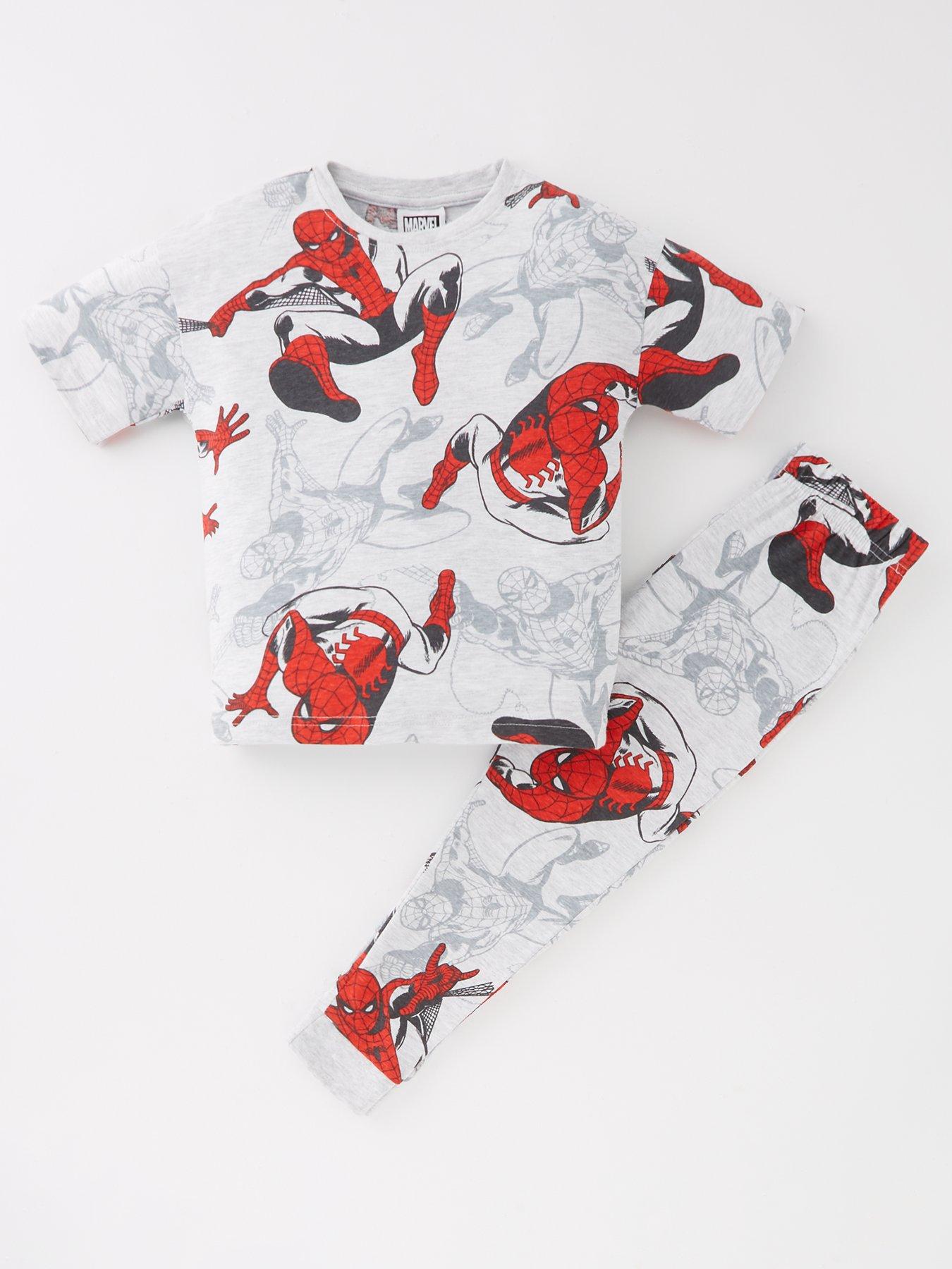 Image 1 of 4 of Spiderman Spiderman&nbsp;All Over Print Short Sleeve Pyjamas - Grey