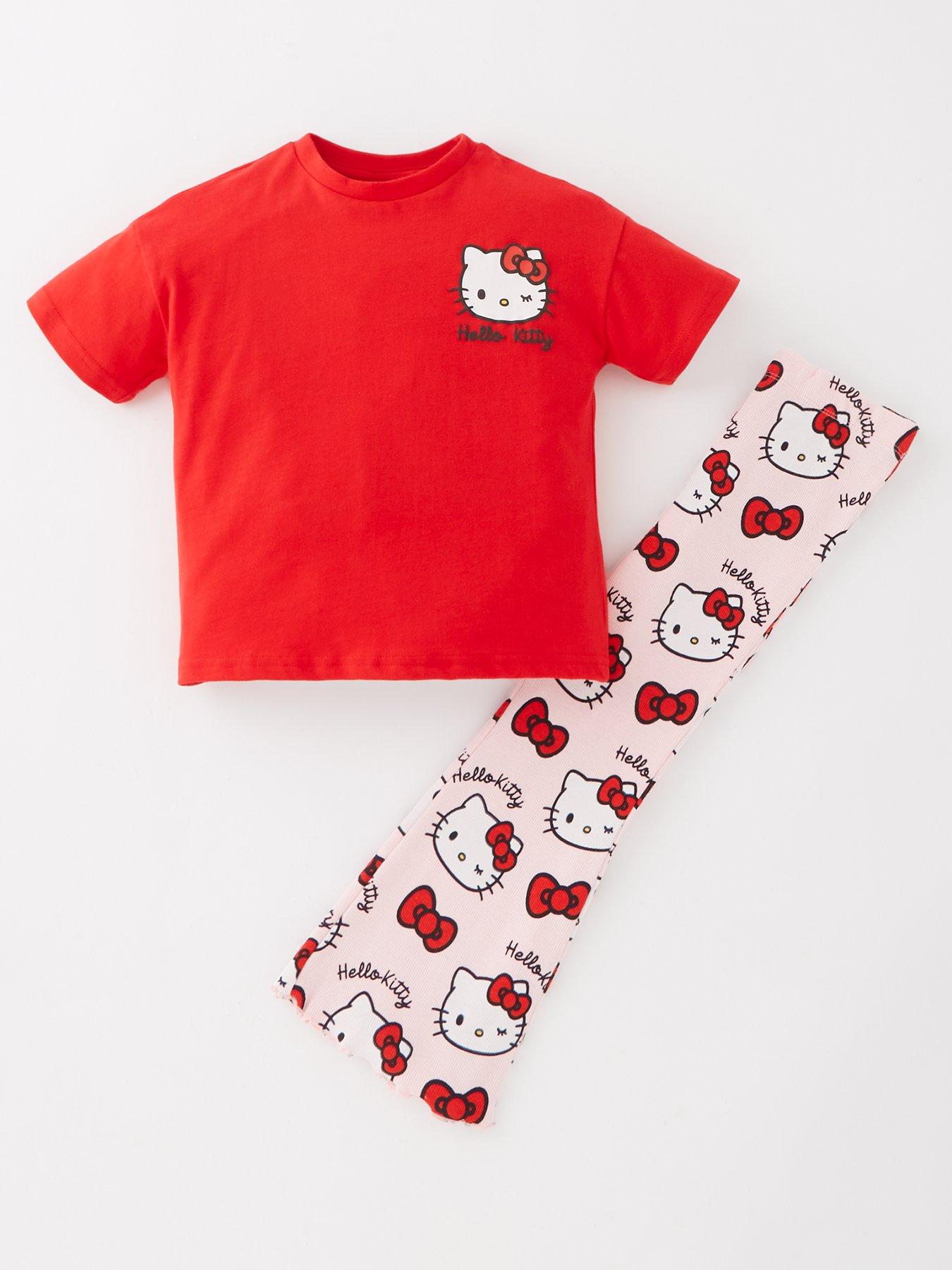 Hello Kitty Rib Legging And T-Shirt - Red