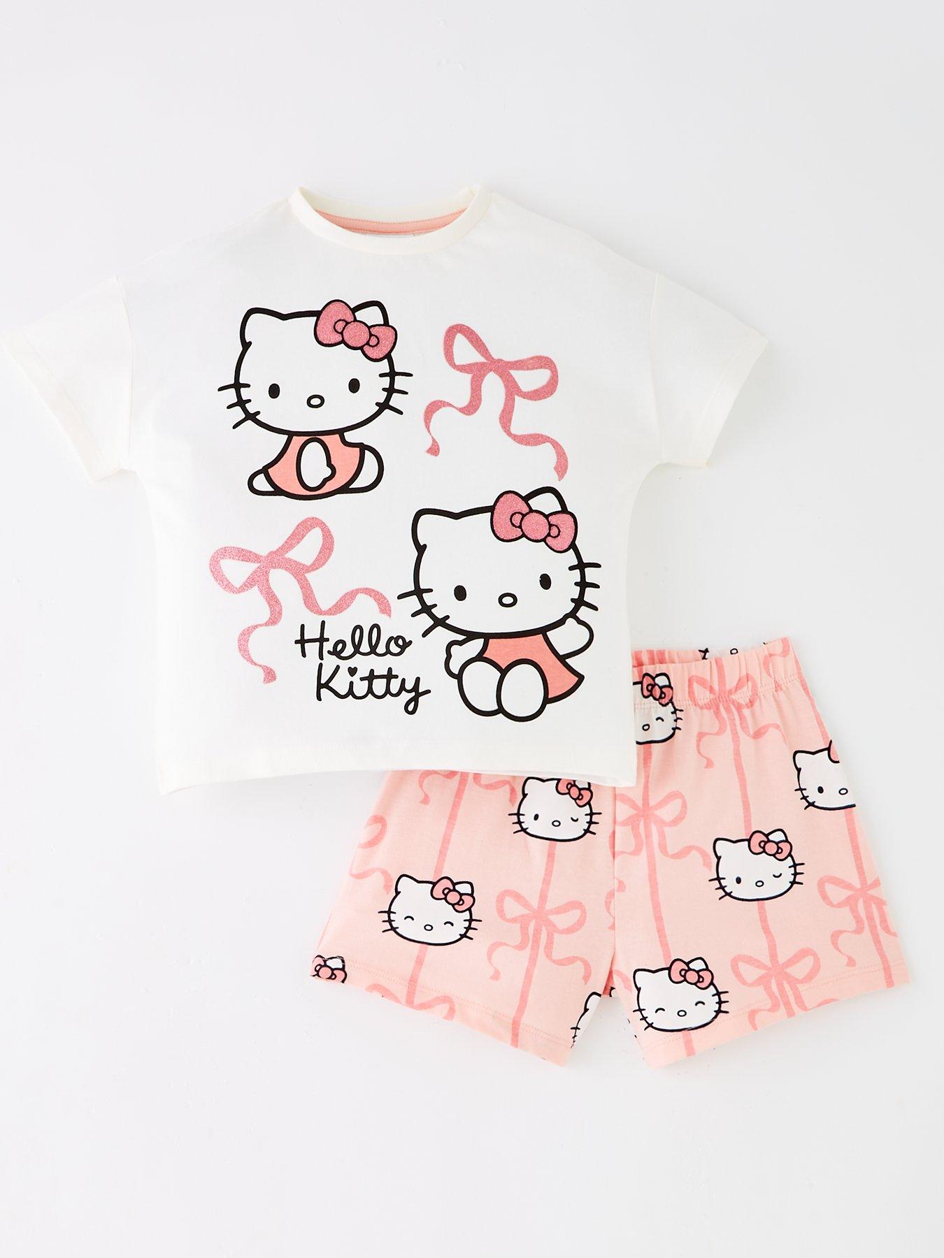 undefined Kids Hello Kitty Mini Me Shorts PJ Set