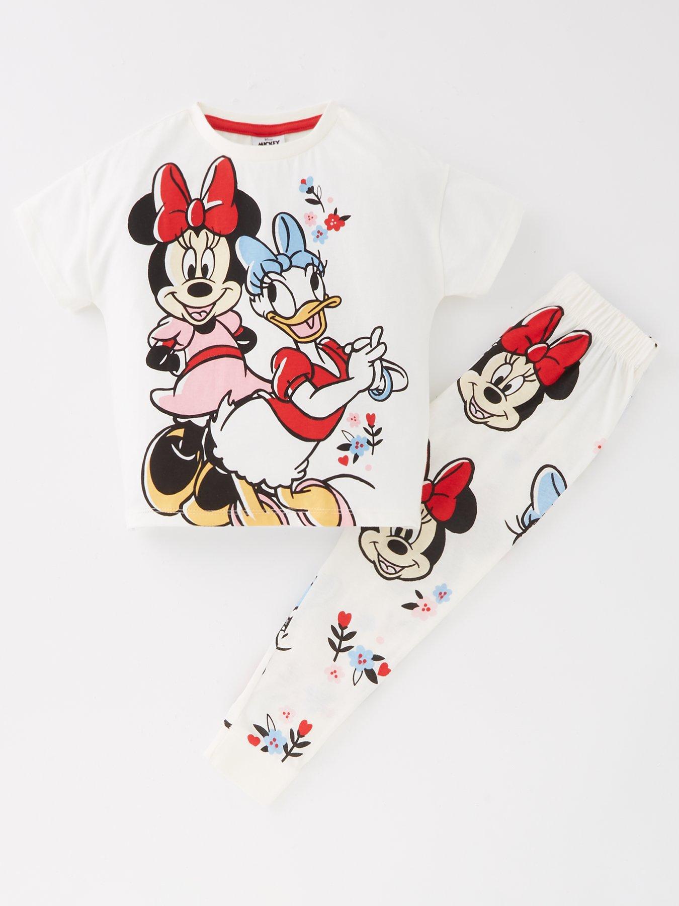 Image 1 of 4 of Minnie Mouse Disney&nbsp;Minnie Mouse And Daisy Duck Short Sleeve Pyjama Set - Pink