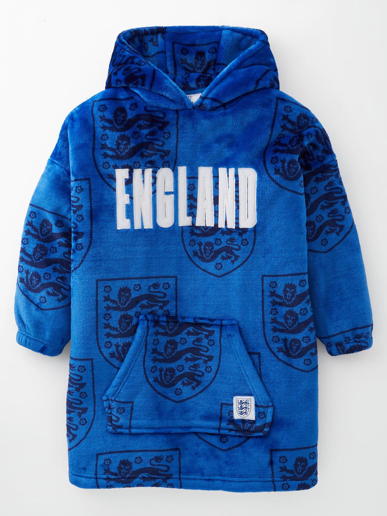 England Football Fleece Hooded Blanket - Blue