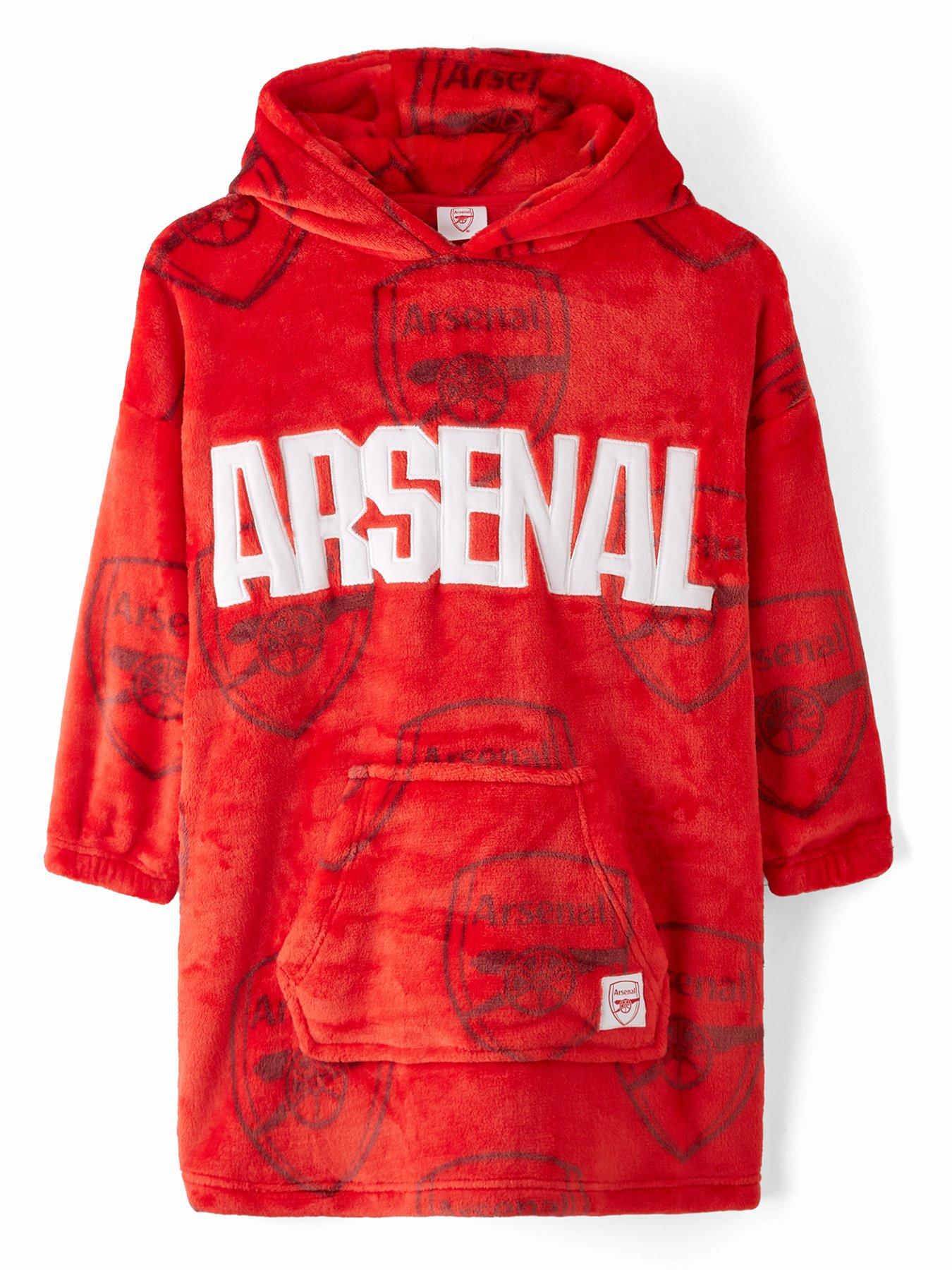  image of arsenal-fc-football-hooded-blanket-red