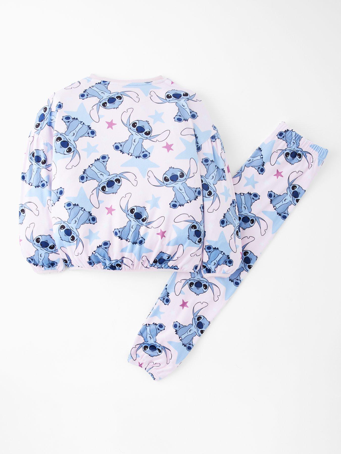  image of disney-lilo-stitch-disney-lilo-amp-stitch-fleece-pyjamas-pink