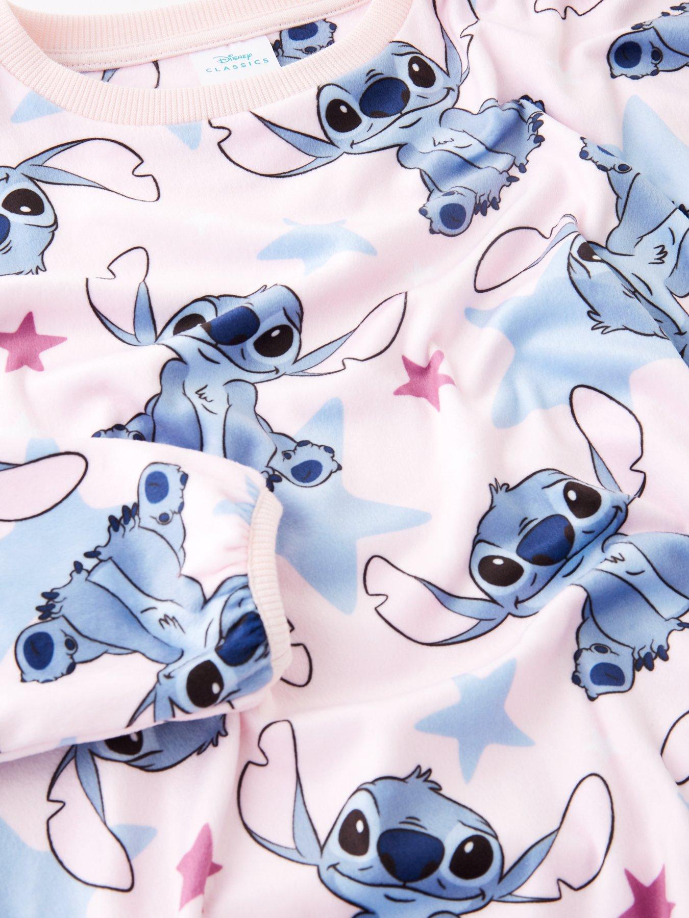  image of disney-lilo-stitch-disney-lilo-amp-stitch-fleece-pyjamas-pink