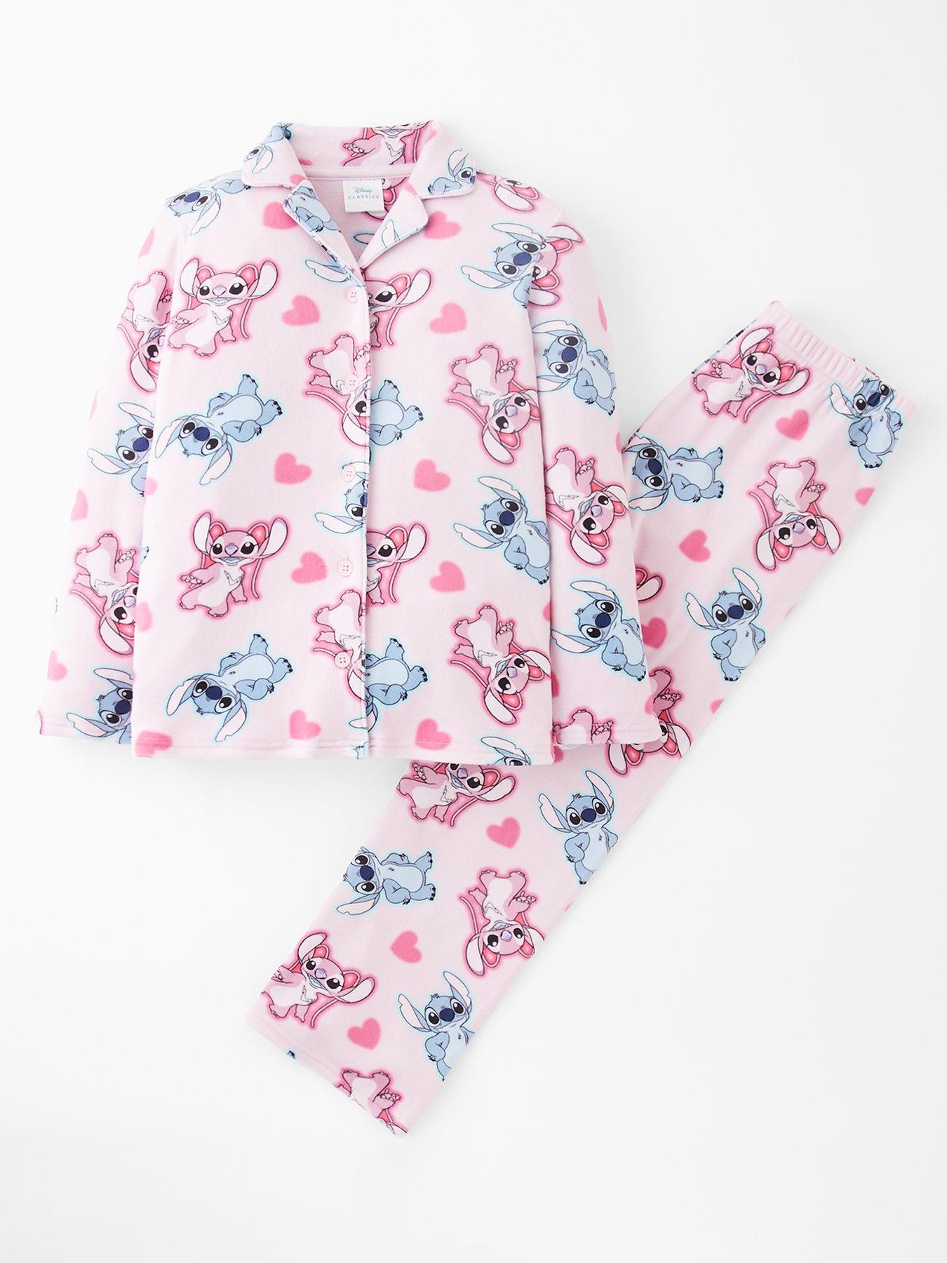 disney-lilo-stitch-disney-lilo-amp-stitch-button-through-fleece-pyjamas-pink