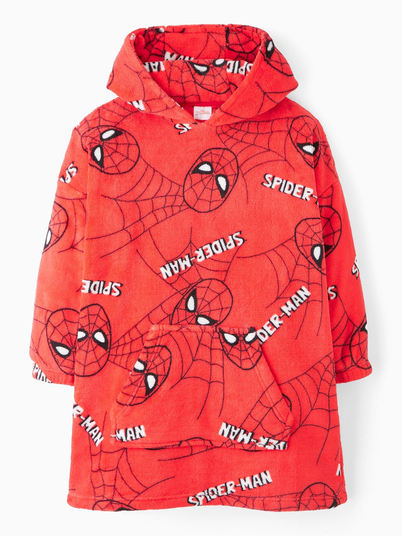 spiderman-fleece-hooded-blanket-red