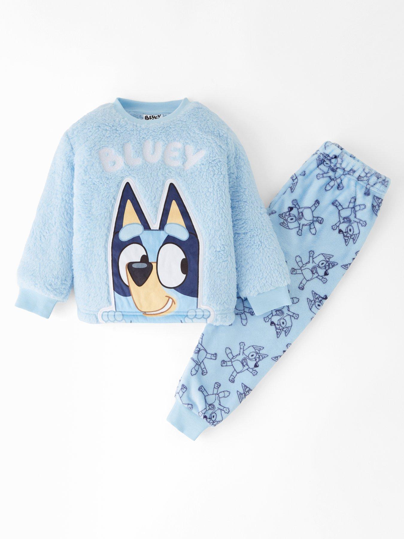 Bluey Borg Fleece Pyjamas - Navy