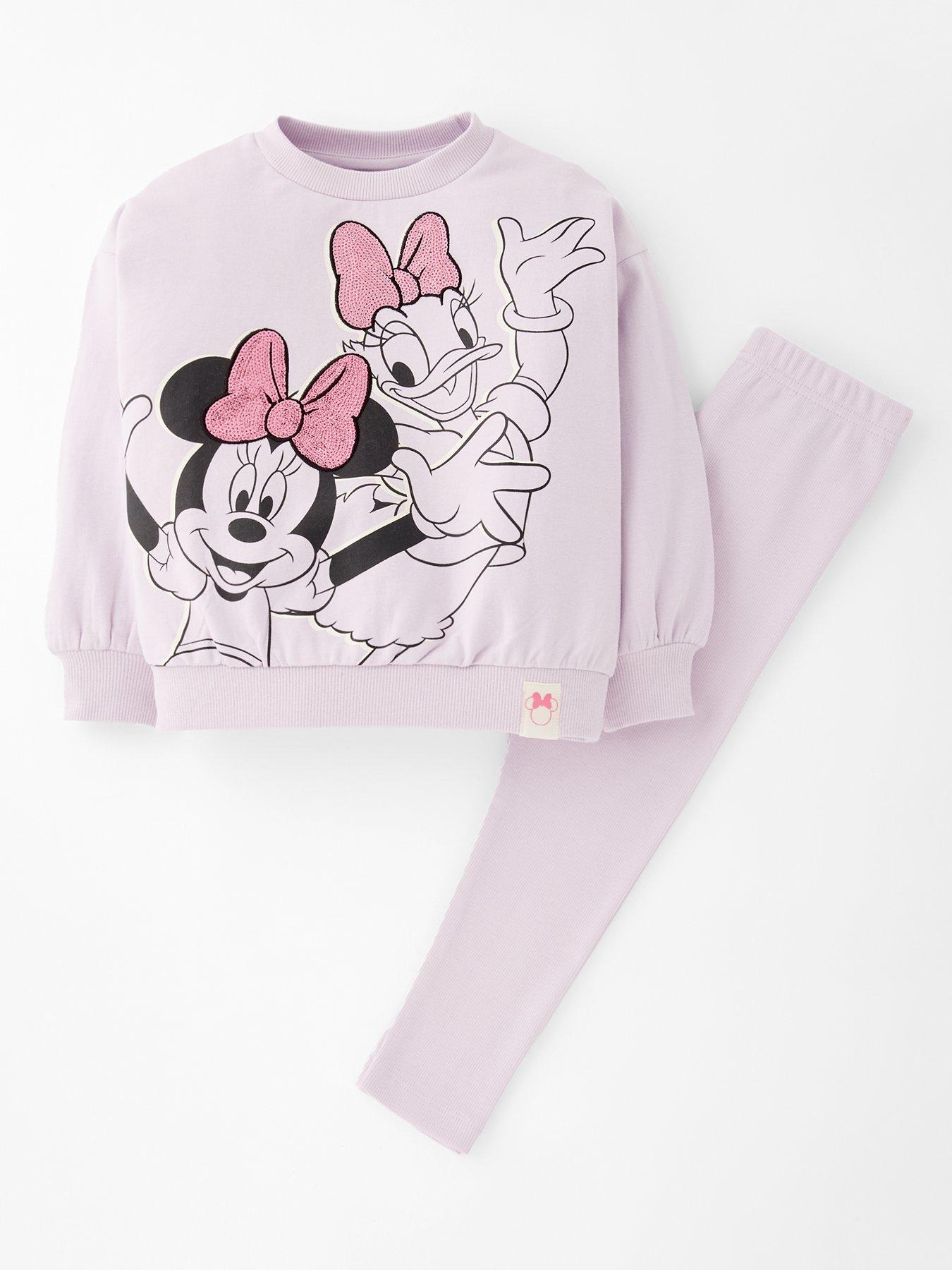 undefined &  Daisy Duck Sweatshirt  &  Rib Legging Set - Pink