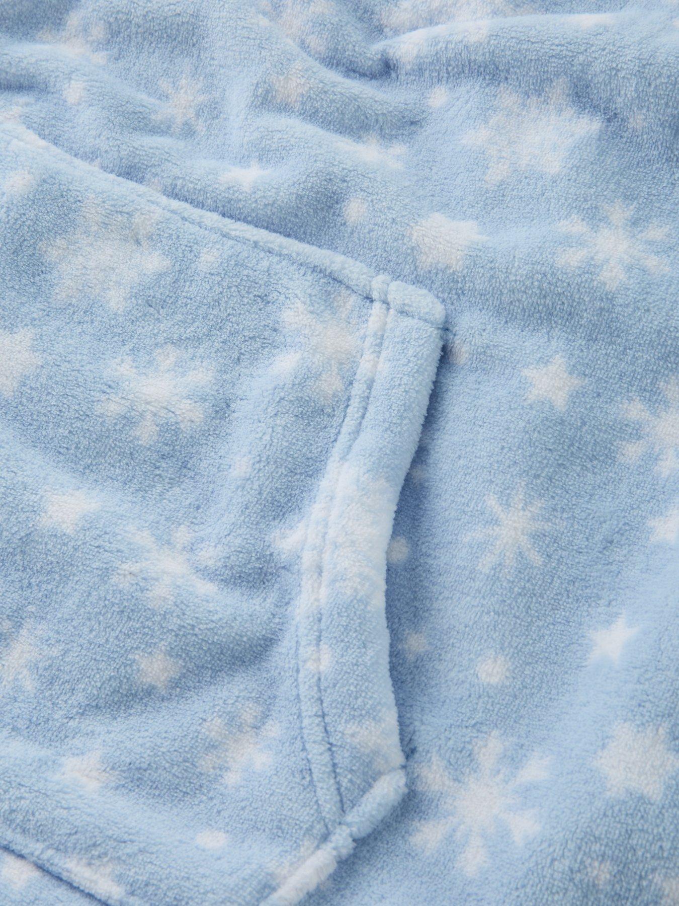 Image 5 of 5 of Disney Frozen Fleece Hooded Blanket - Blue